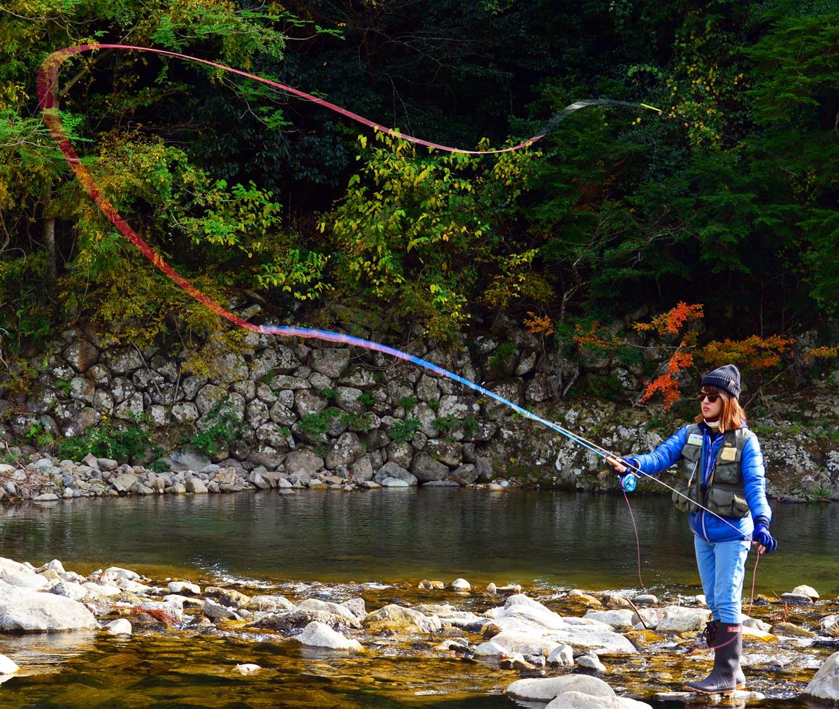 ニジマス頂きマス 小西栄里子さん初登場 フライフィッシング絶好釣 関西フィッシング 1 3ページ サンスポ