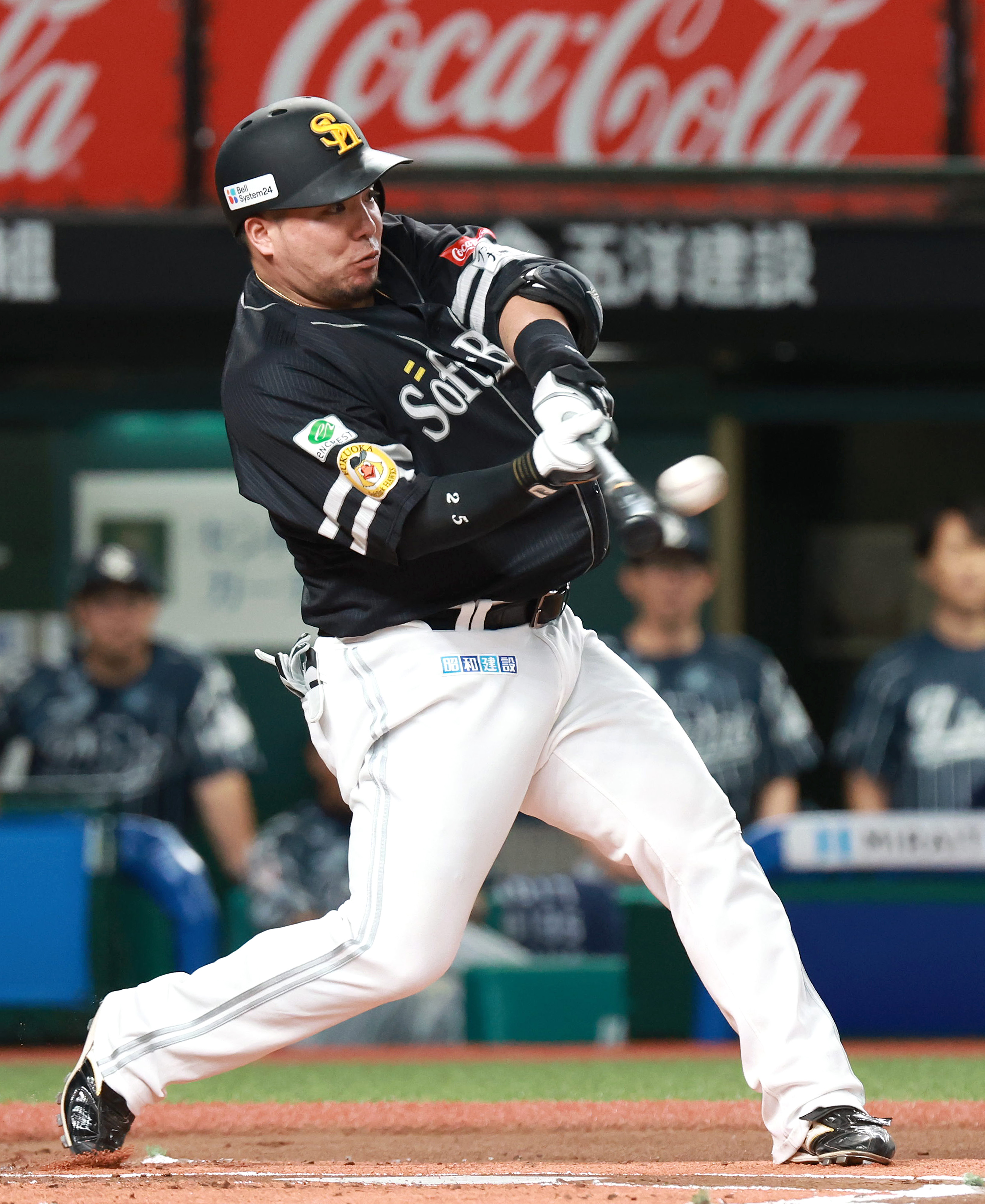 福岡ソフトバンクホークス　山川穂高プロデュースキャップ(ライオンズ時代) 3回裏】チャンスを逃さない!! ホークス・山川穂高 レフト方向へ