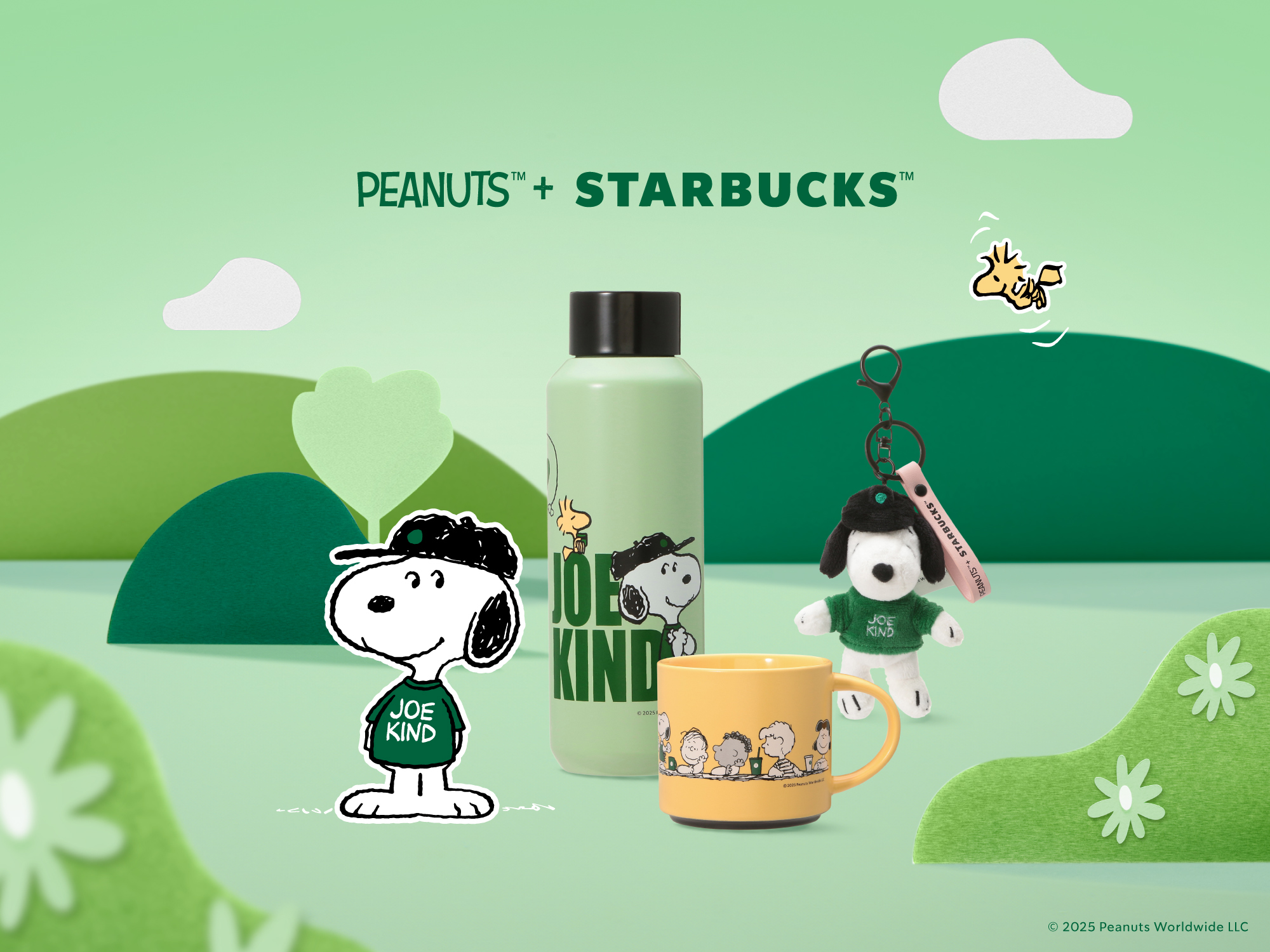 スタバと「PEANUTS」がコラボ スヌーピーのかわいいフラペ・フード