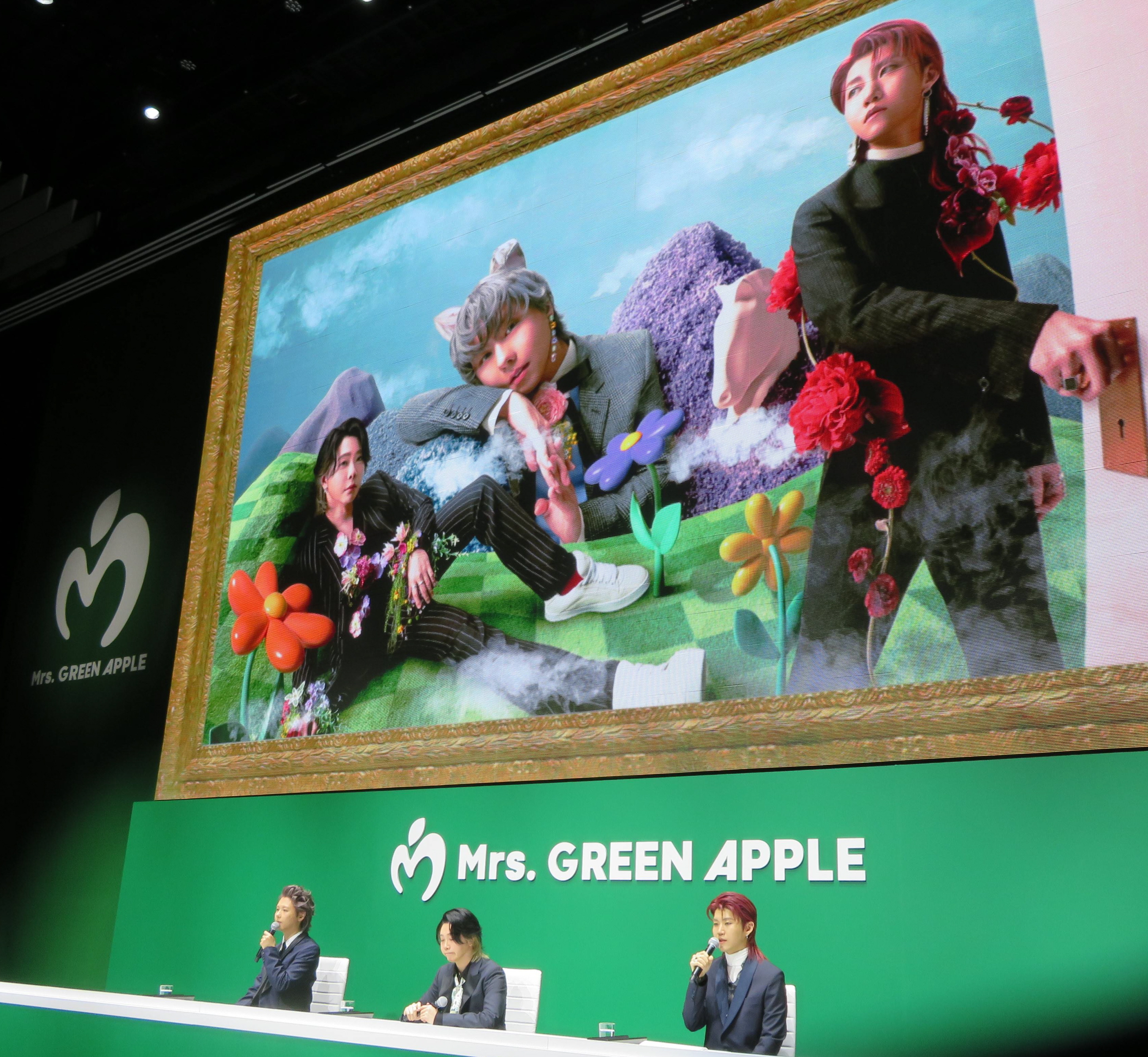 Mrs. GREEN APPLE、10周年企画会見で2DAYS・10万人野外ライブや韓国公演などぶち上げる - サンスポ