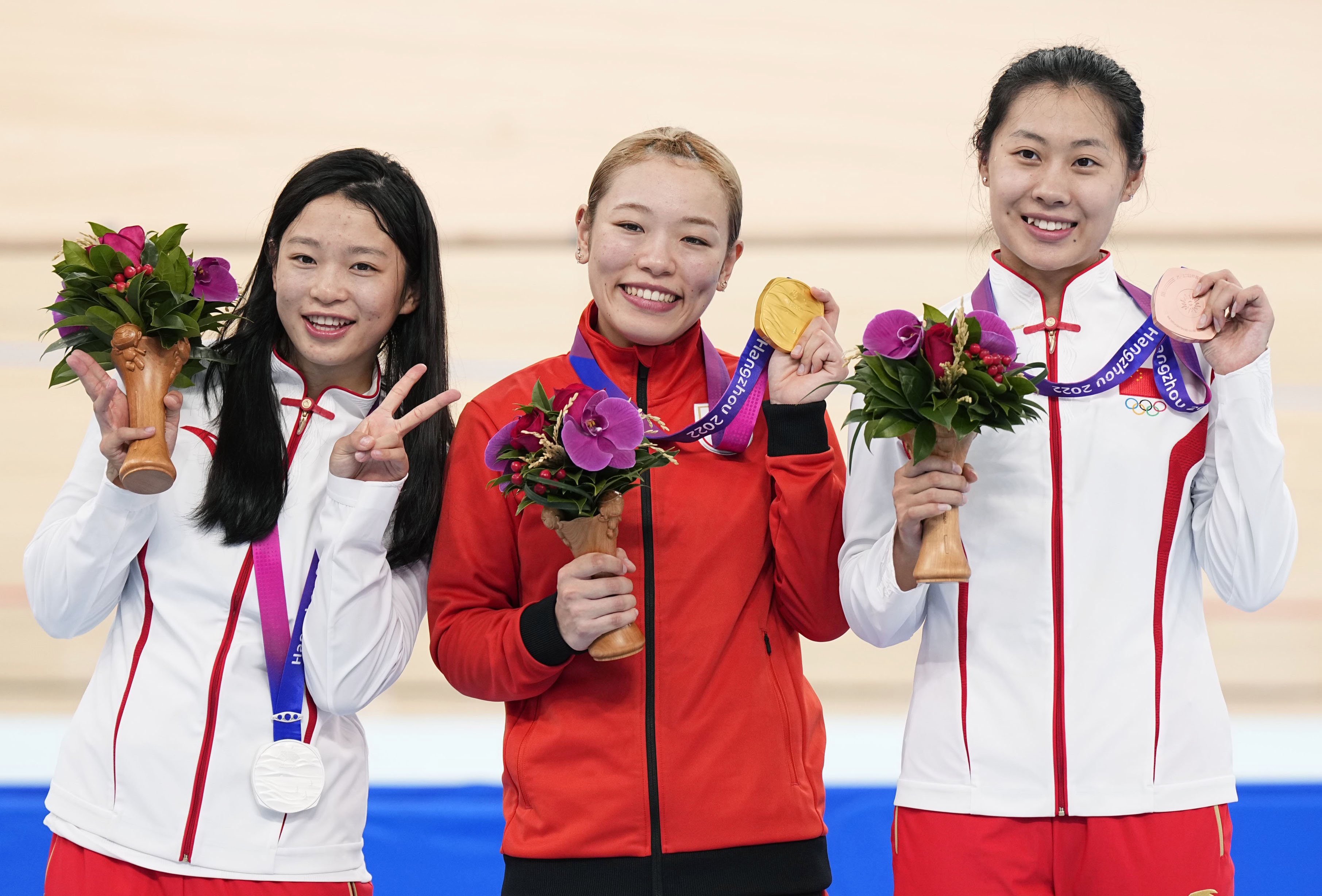 【フォト】自転車で３種目「金」 アジア大会、女子ケイリンと ...