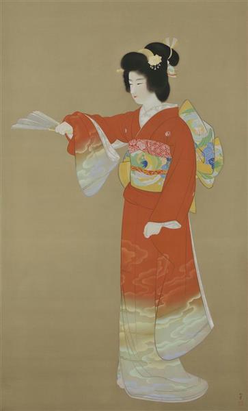 アート 美】「東西美人画の名作」展 装い新た松園の傑作「序の舞」（4