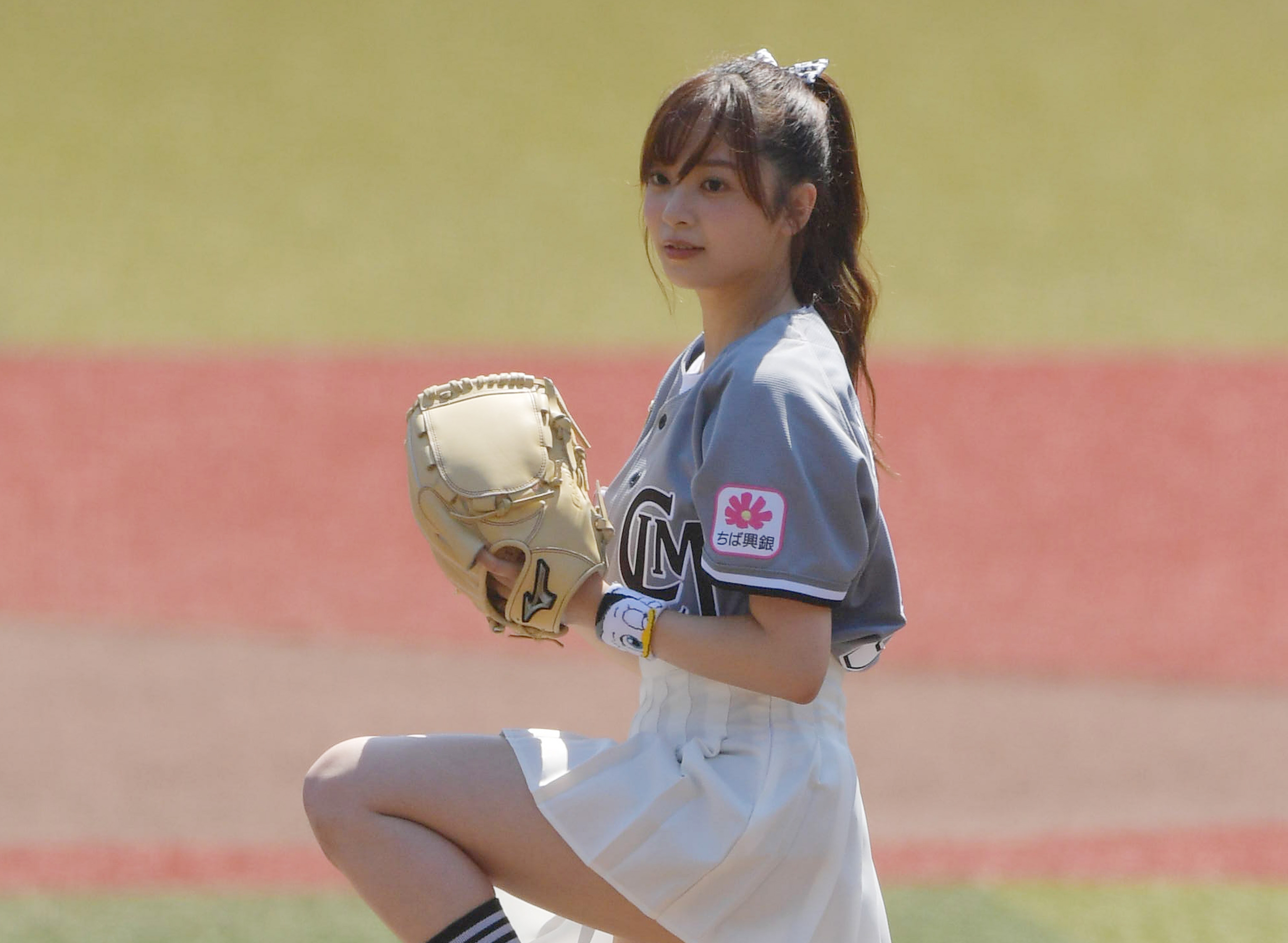 フォト】BS1「ワースポ×MLB」キャスター菊池柚花さんが始球式