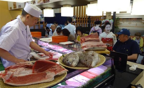 江戸前を京都で すしざんまい が河原町に初出店 名物社長がマグロ解体ショー 産経ニュース