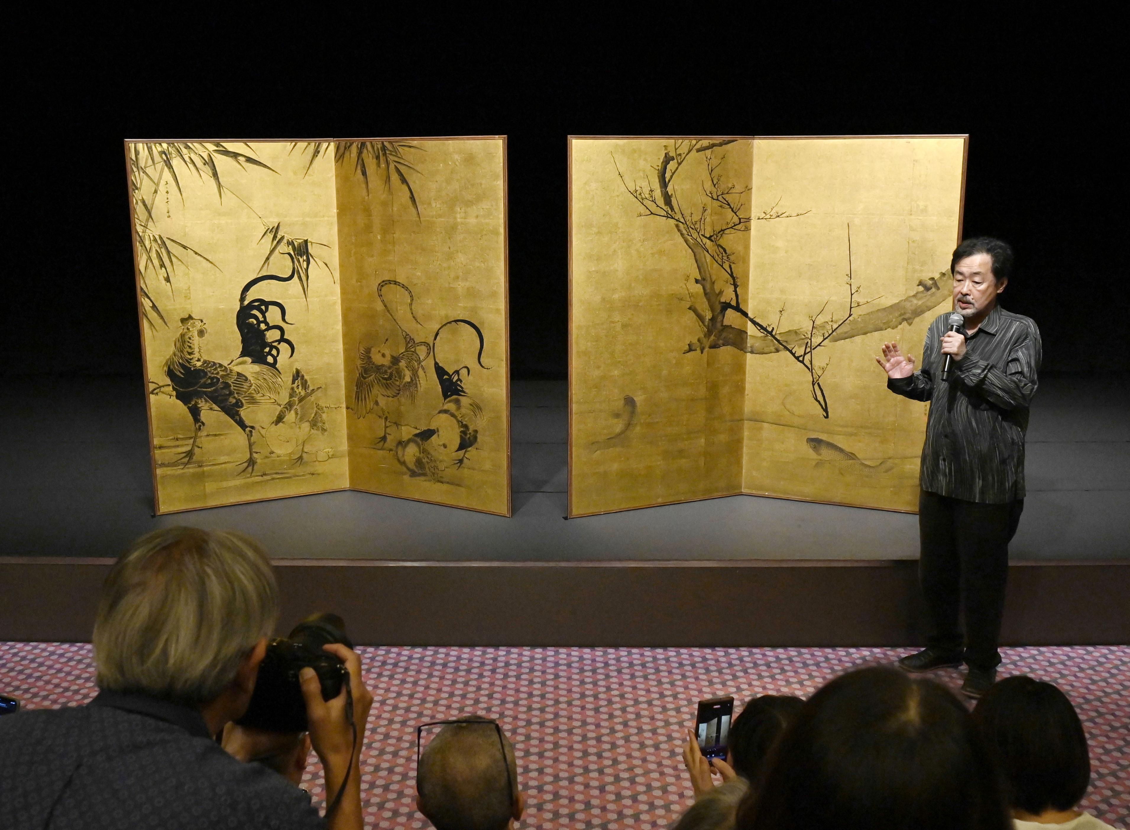 伊藤若冲と円山応挙の合作びょうぶ初発見 2025年大阪中之島美術館で