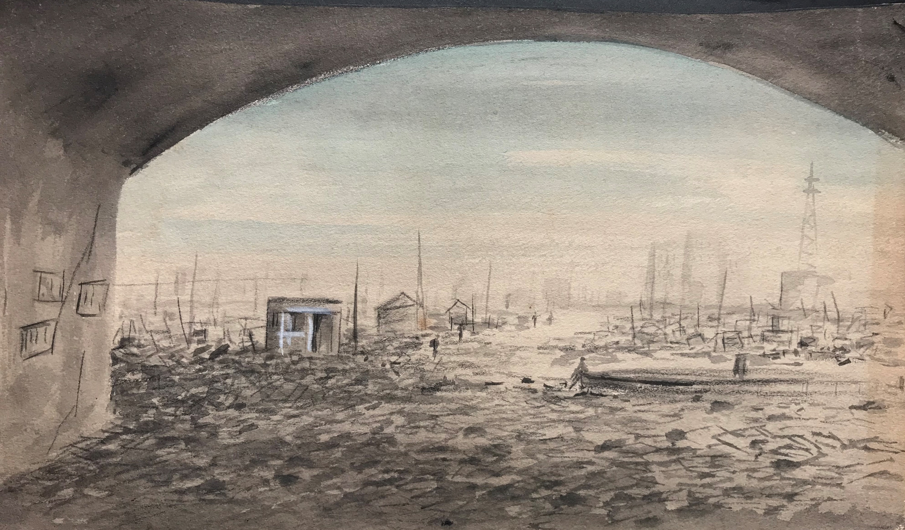 絵師・井沢元晴氏の遺作展「大阪戦災画展」 府立中之島図書館で15日