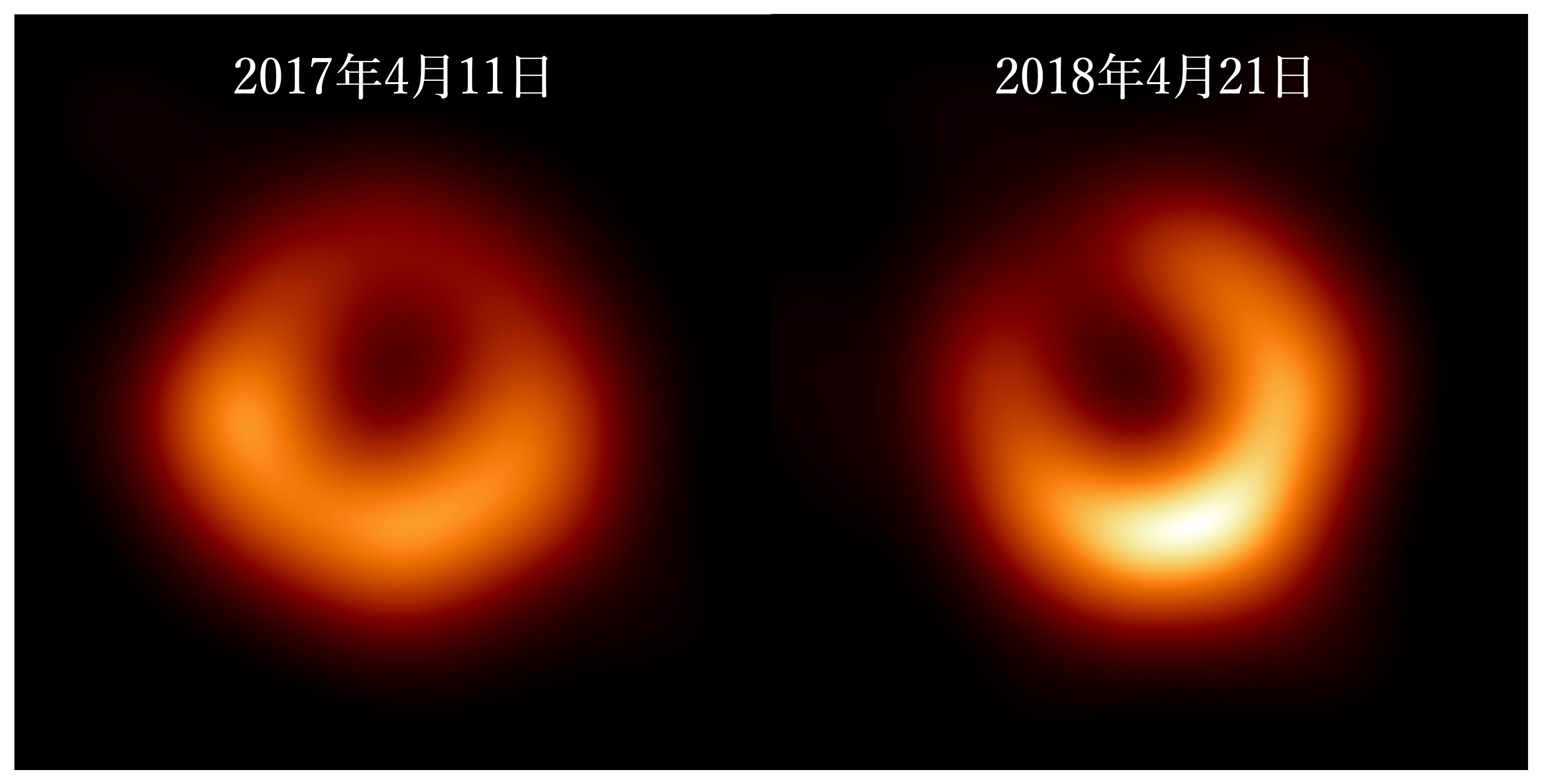 世界で初めて撮影されたブラックホールの翌年の姿 一般相対性理論の正