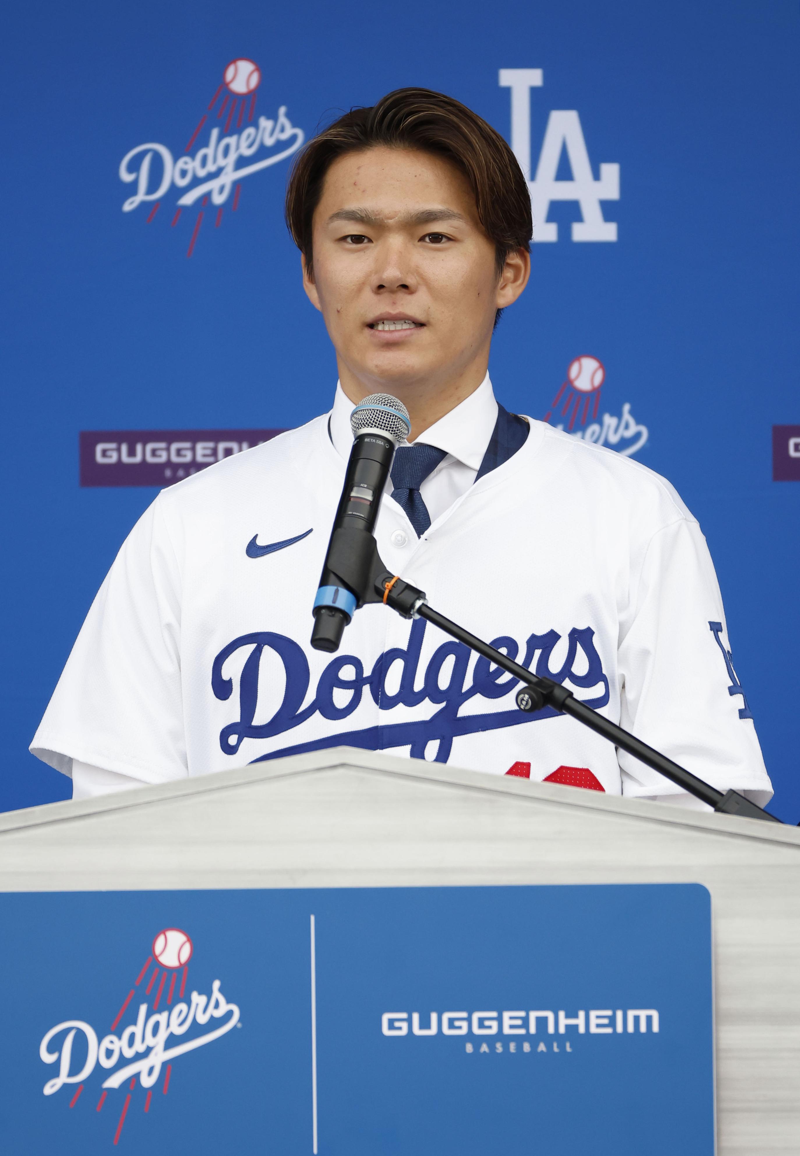 フォト】山本由伸「憧れてもらえるような選手に」 ドジャース