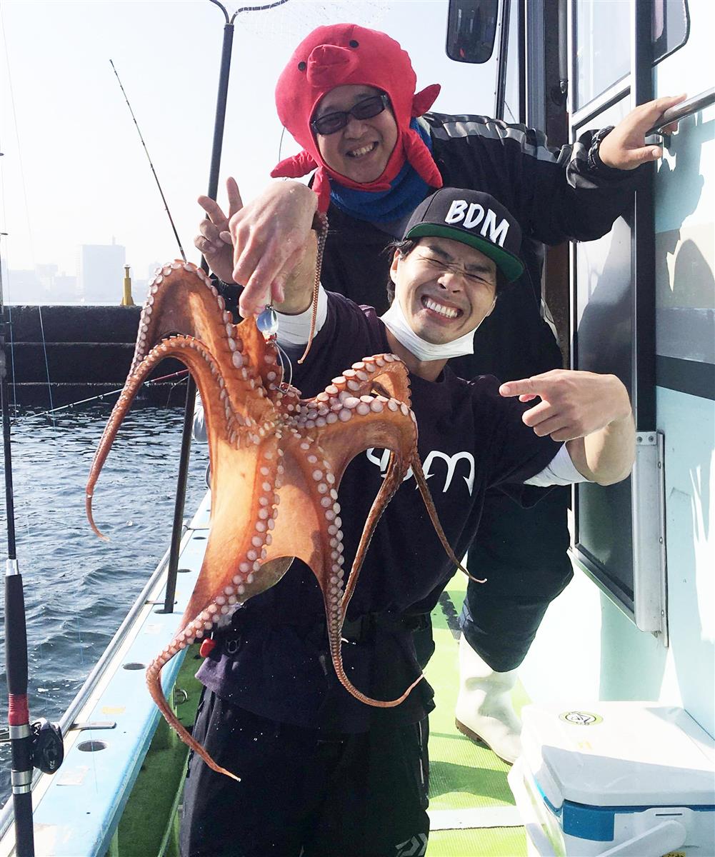 よしもと釣り部通信 デニス松下 冬のマダコ３連発 東京湾 横浜沖 1 2ページ サンスポ