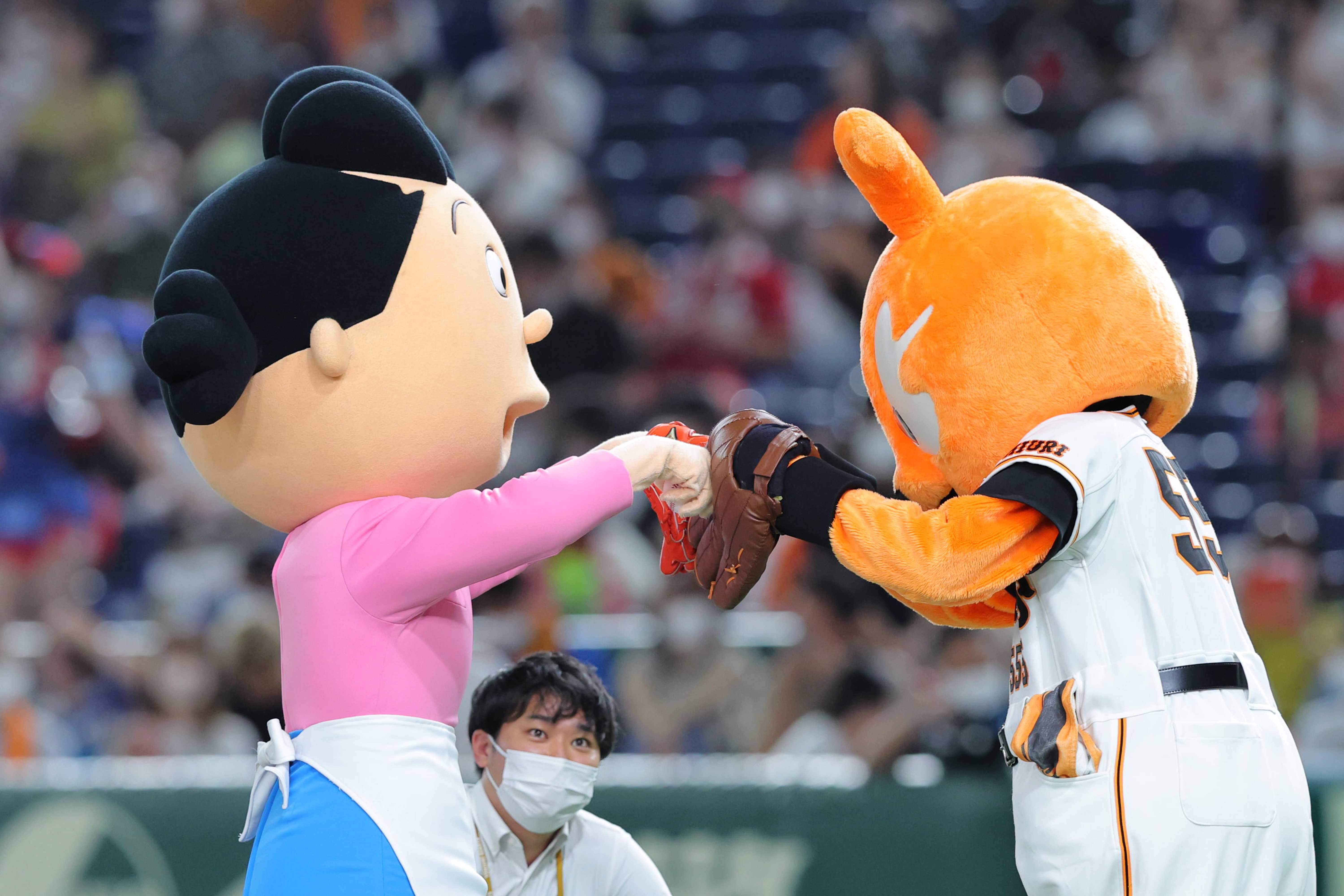 サザエさんが始球式 土曜日の東京ドームに登場（写真・画像 7/11