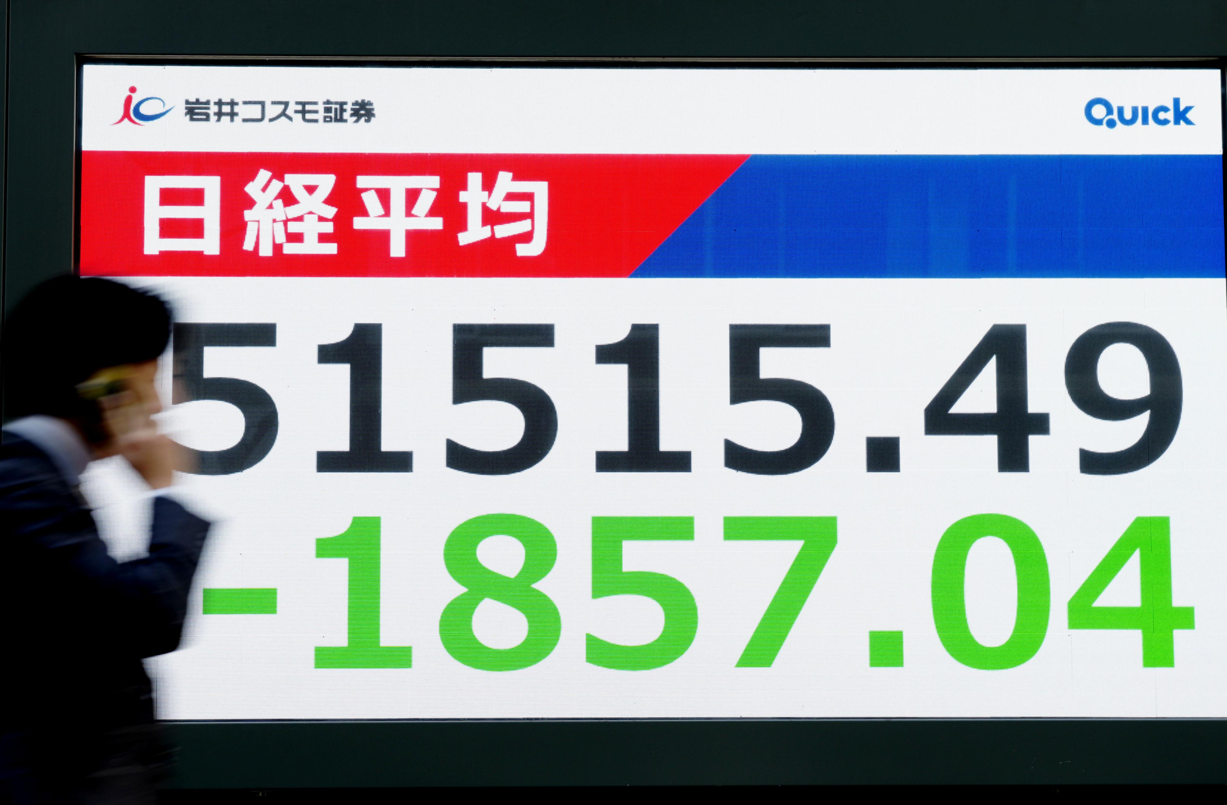 東証1857円下落、2カ月半ぶり安値 中東情勢の緊迫化で原油高、景気減速 
