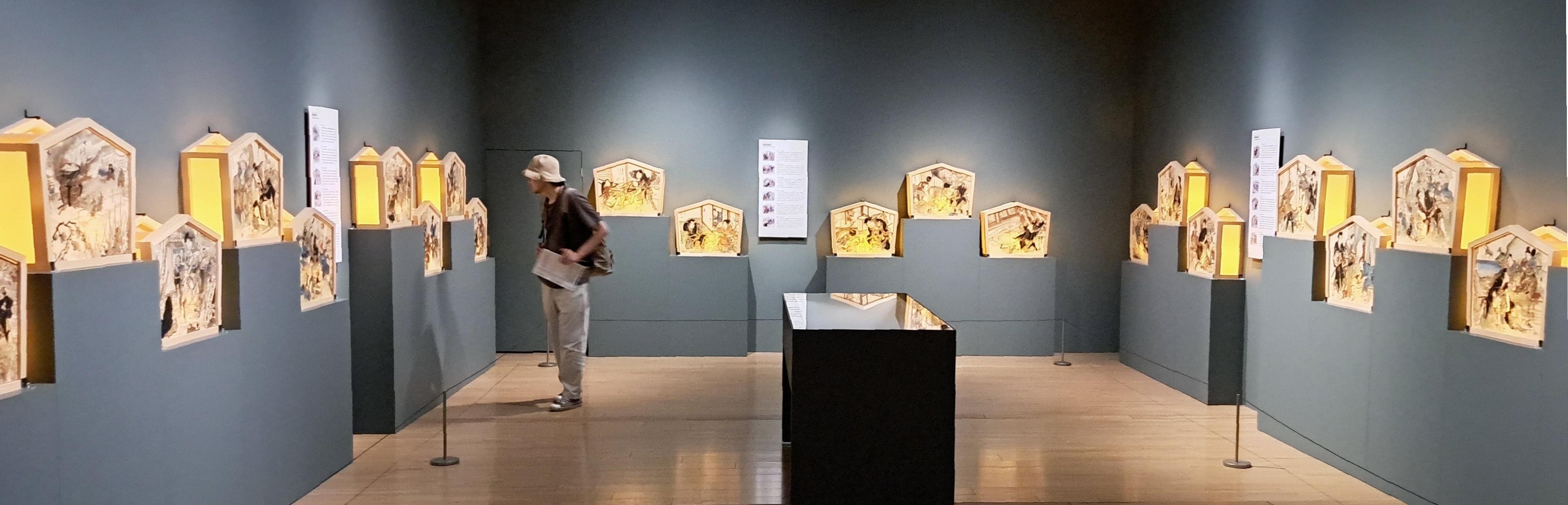 油彩画 人物と風景 金色フレーム 酒壺展覧会受賞作品 肉筆油彩画 「三宝柑」 萩原 淳 F6号 美術品 油絵 インテリア 額縁付き