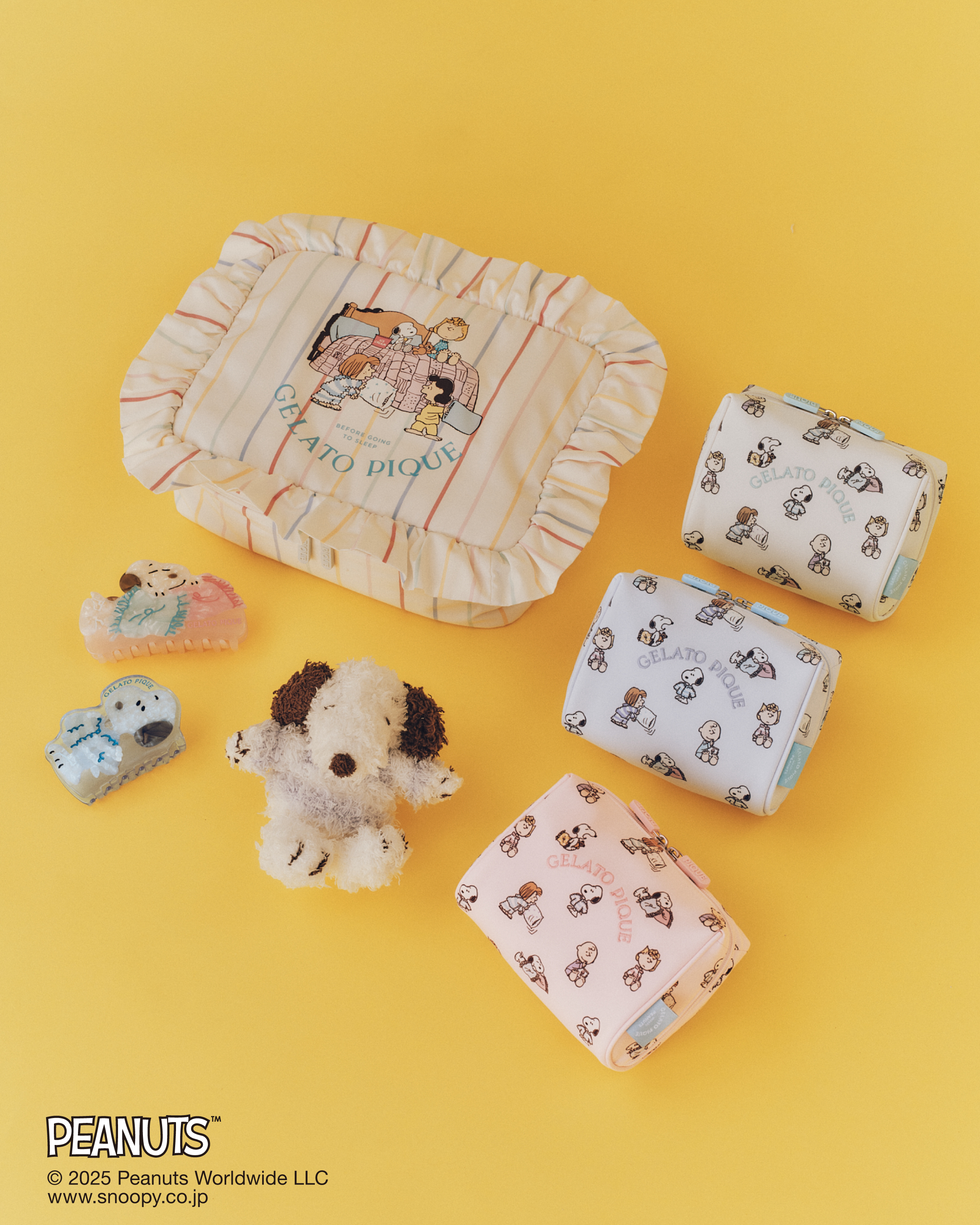 ジェラピケ×スヌーピーコラボ もこもこパーカーなど、おやすみタイムが