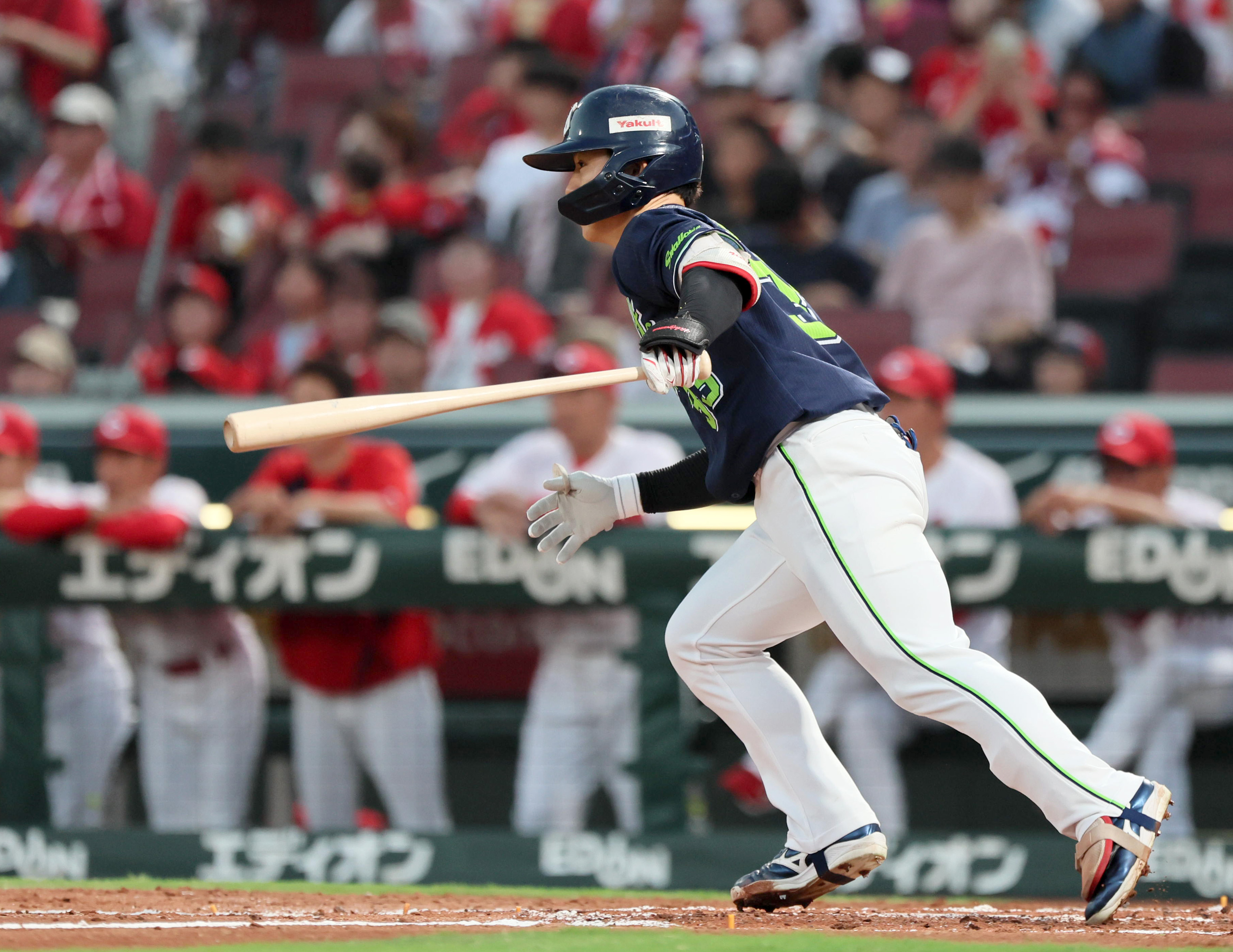 ヤクルト・内山壮真、先制の中前適時打「最初のチャンスで先制すること