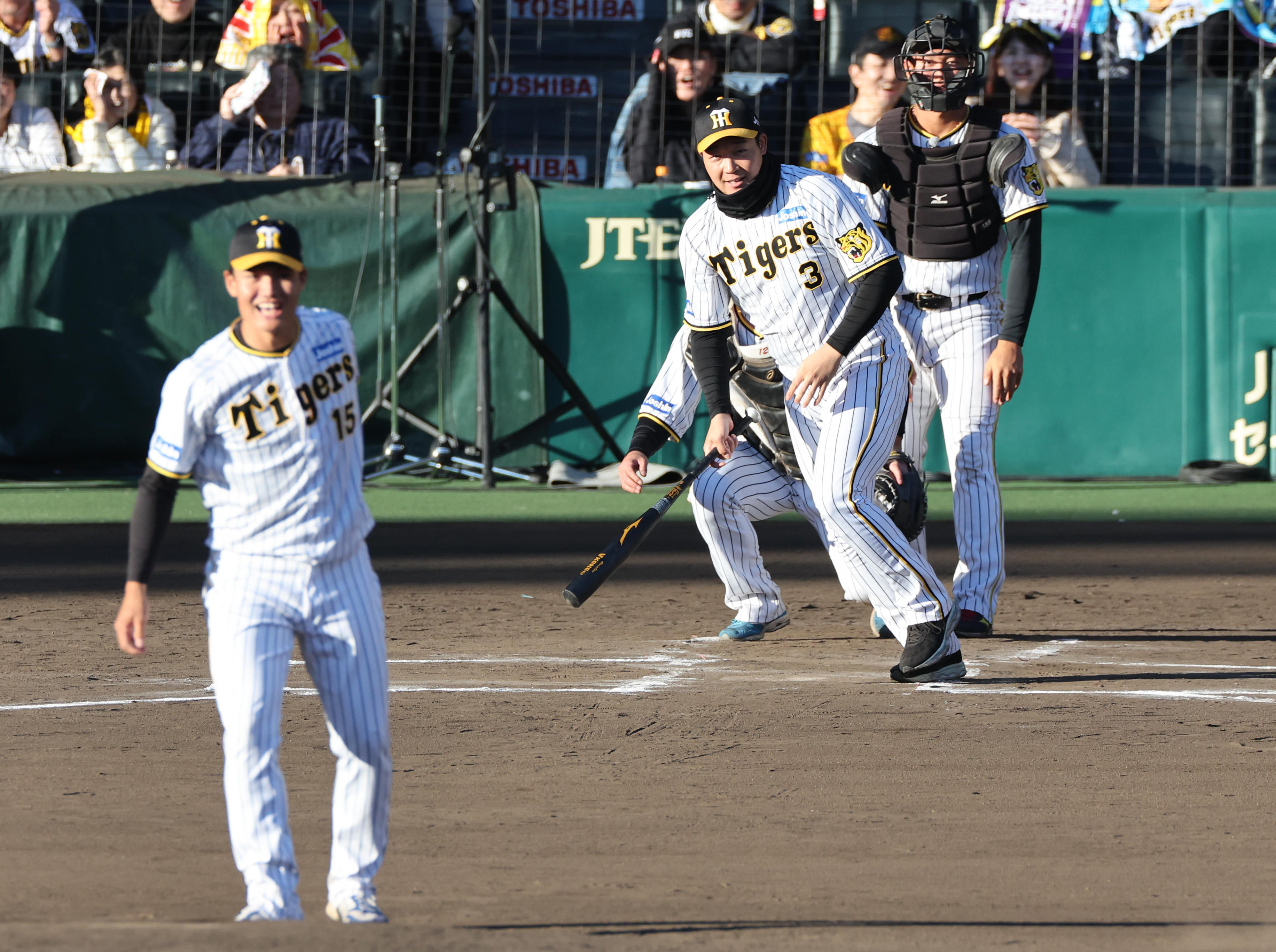 阪神ファン感大盛り上がりのシチュエーションマッチ 大山悠輔が西純矢