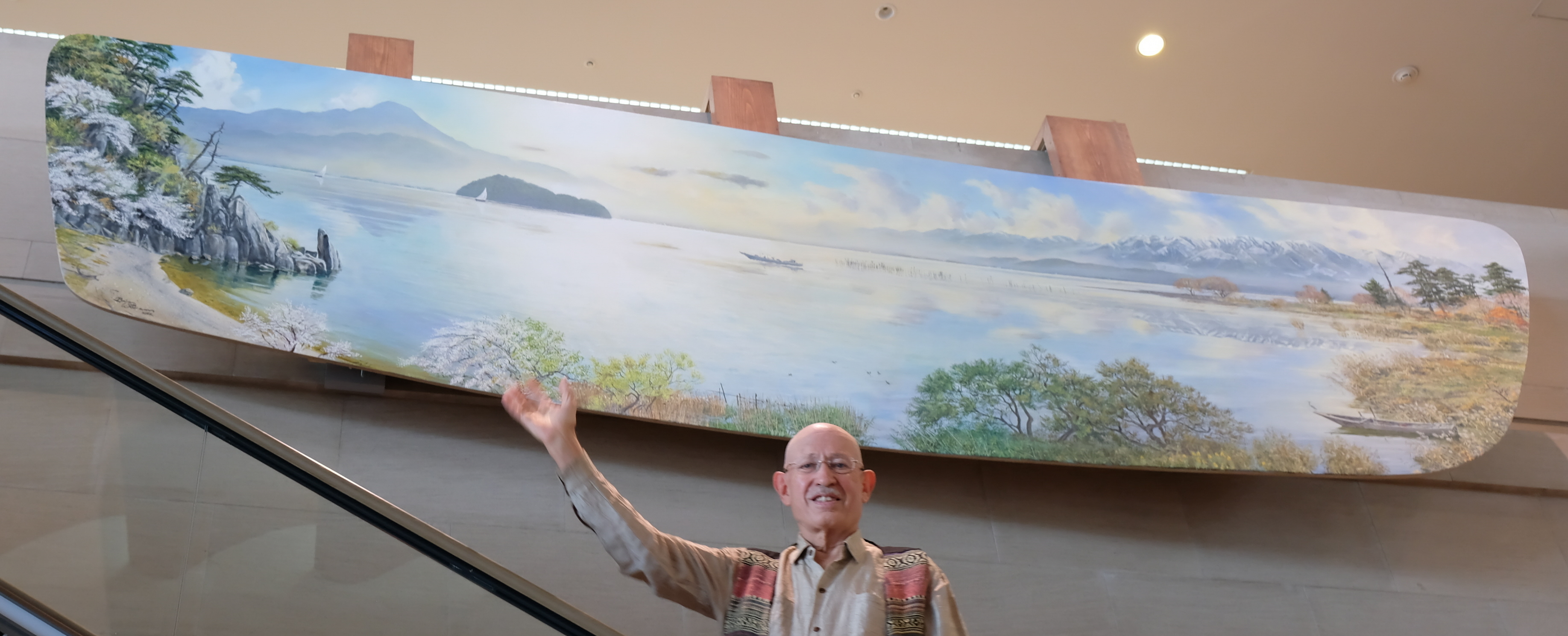 恋した琵琶湖の美 永遠に」 風景画家のブライアンさん ゆかりの博物館