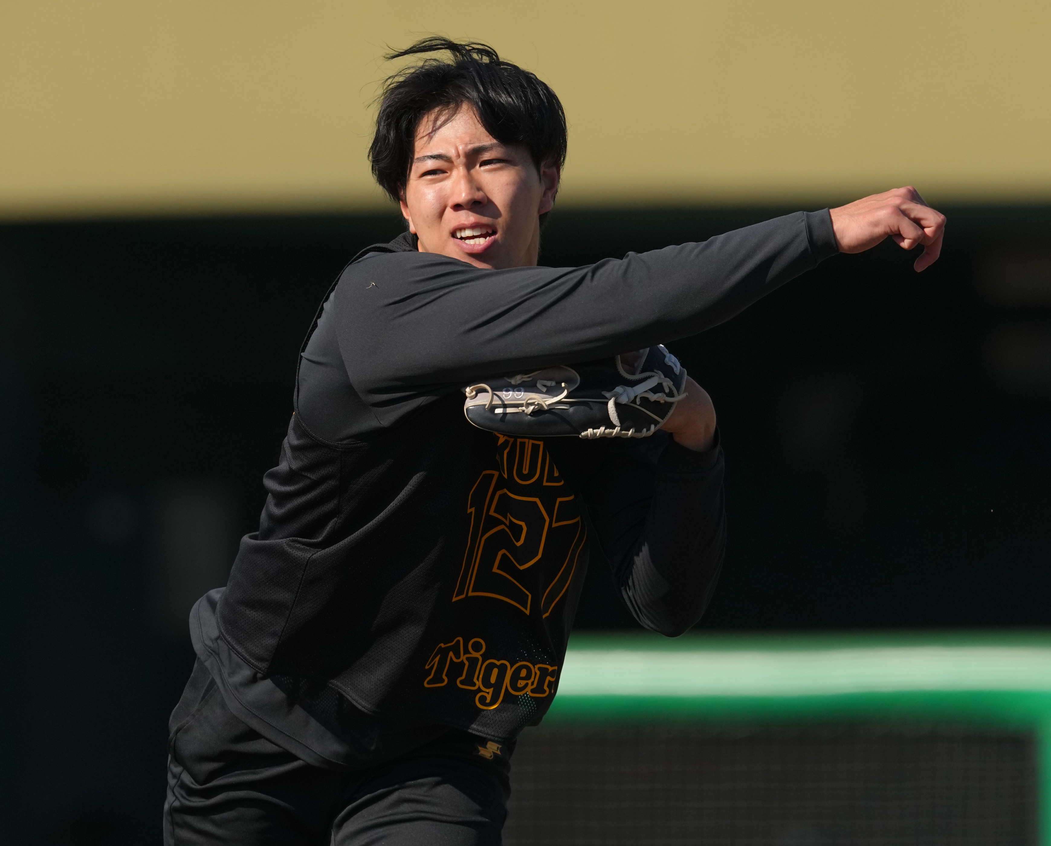 阪神育成D1位・工藤泰成が2度目のブルペン「フォームの無駄を