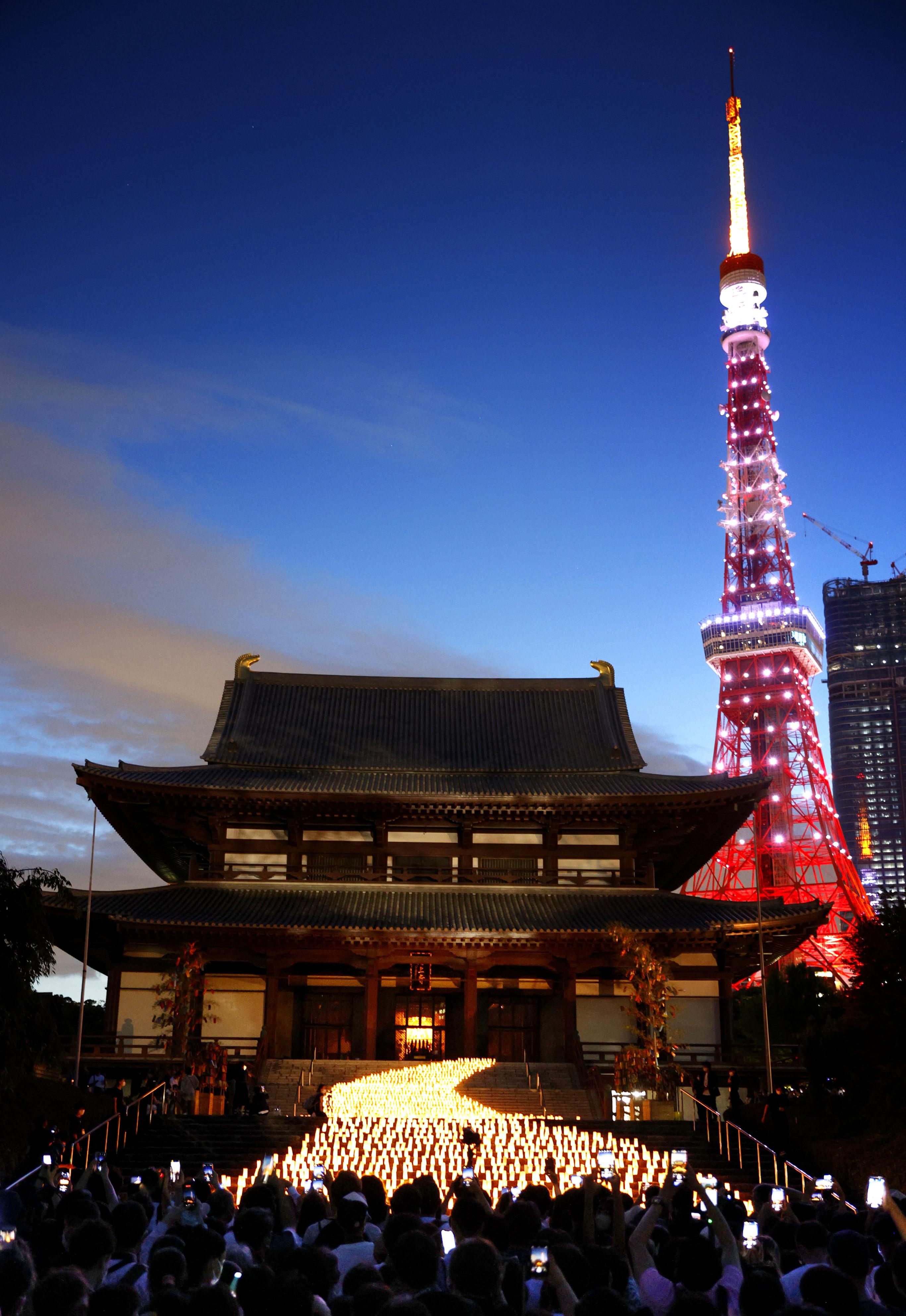 増上寺に 天の川 ともる 東京タワーとの コラボ も 産経ニュース