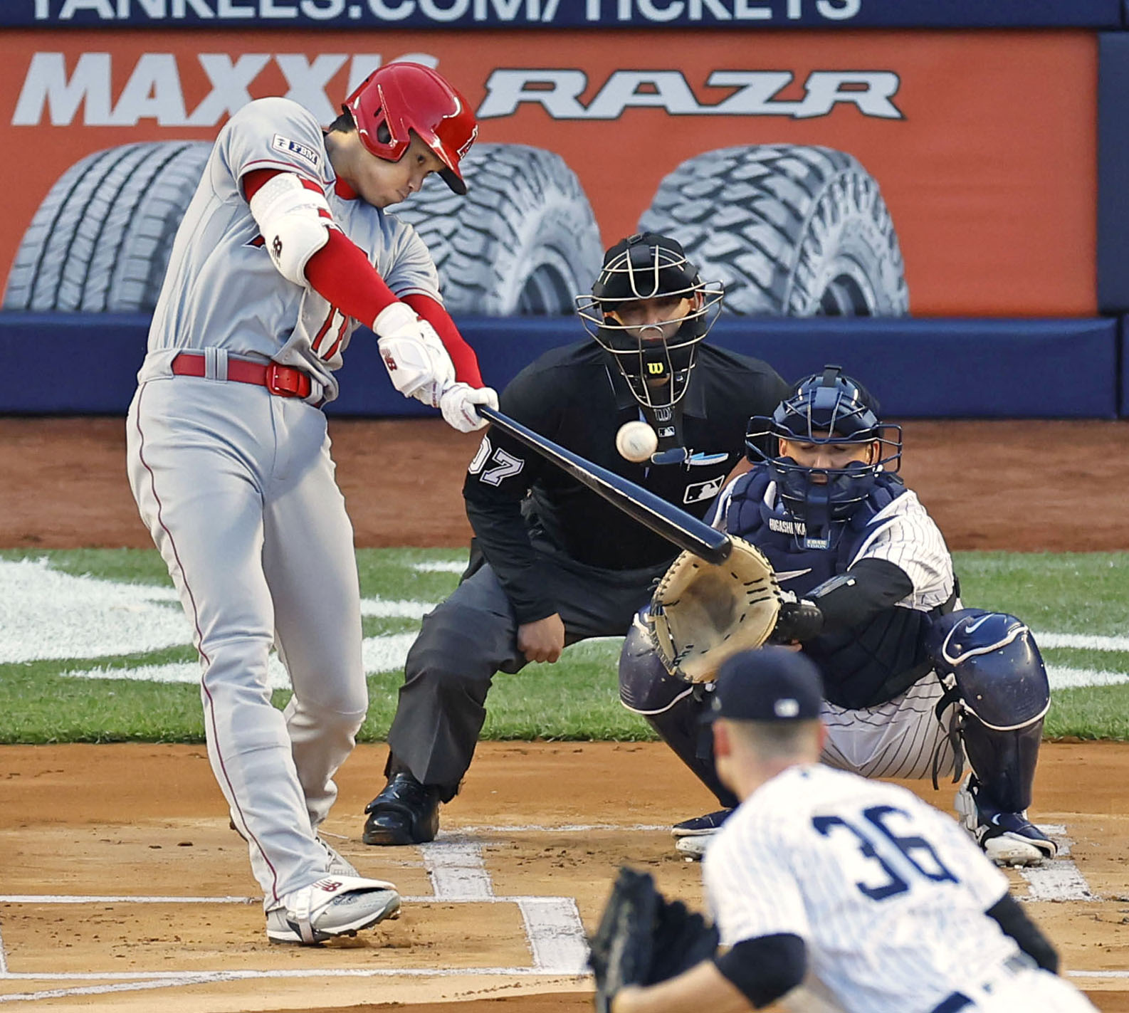 フォト】大谷、球場記念日に本塁打 旧ヤンキースタジアム開場１００年