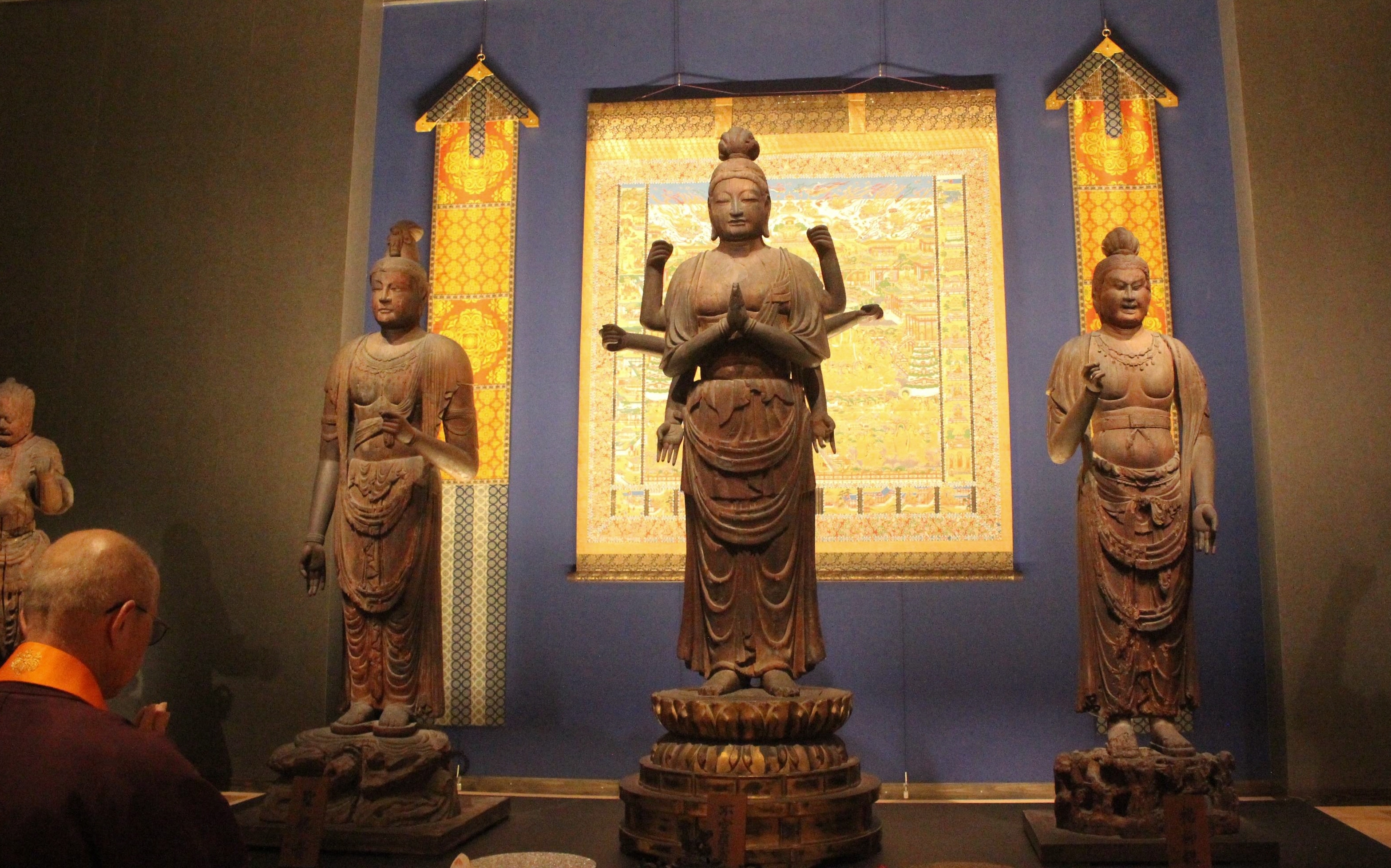 油絵　寺院と僧侶たち 現在の25倍、奈良時代の筆頭寺院「大安寺」幻の大伽藍 僧侶数887人