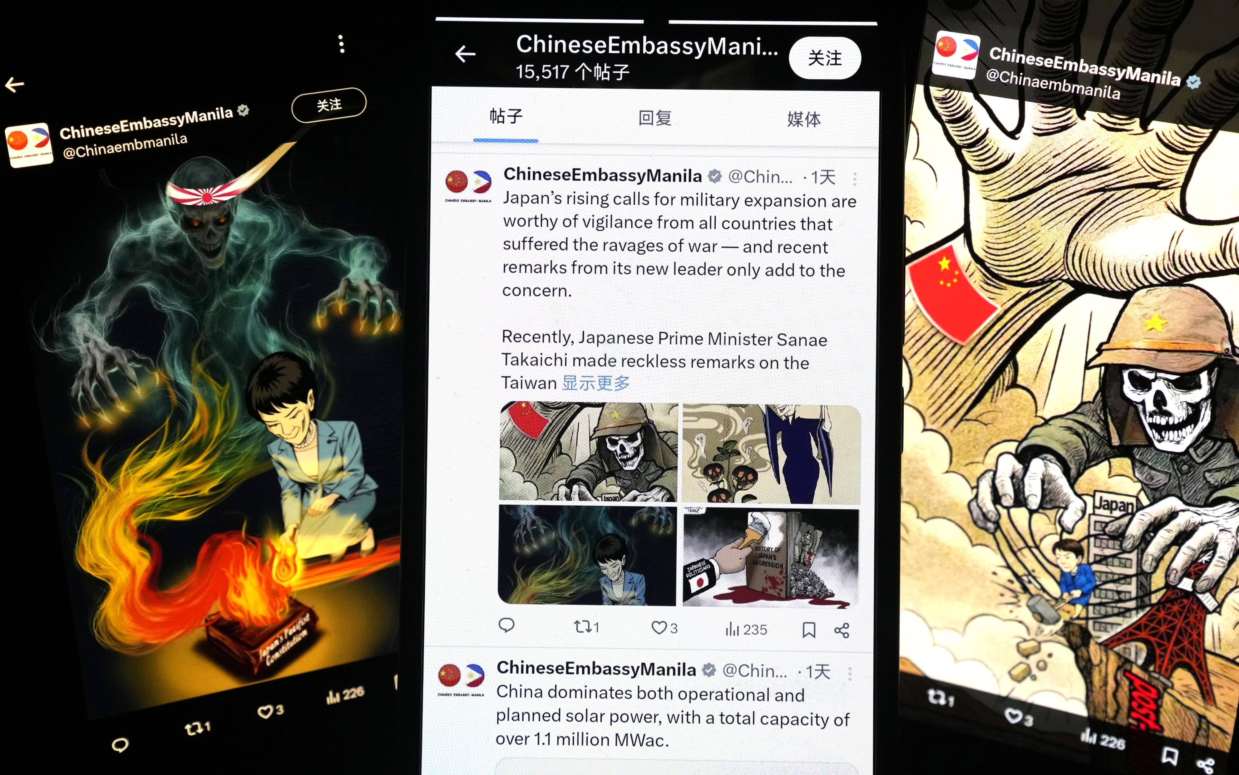 中国が高市首相非難強める 漫画も使い「軍国主義」と関連付け、「高市