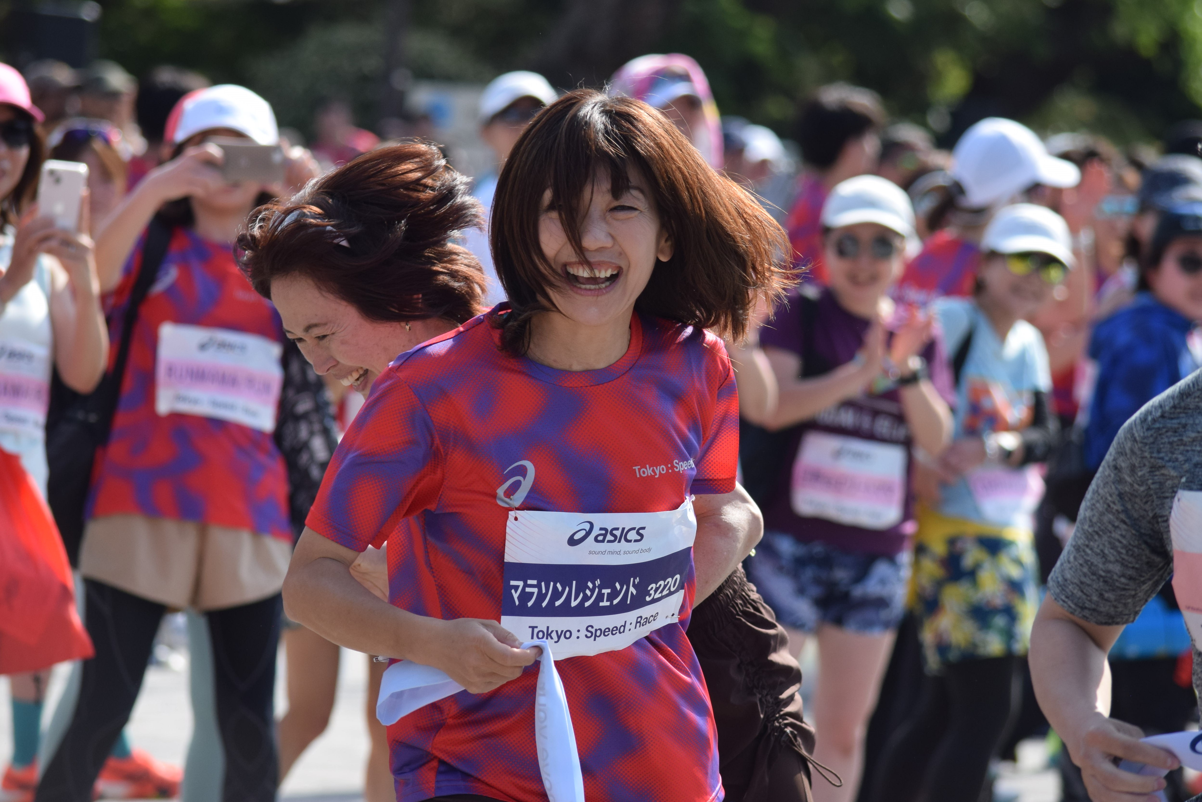 高橋尚子さんが飛び入り参加で有森裕子さんとタスキリレー「タイム