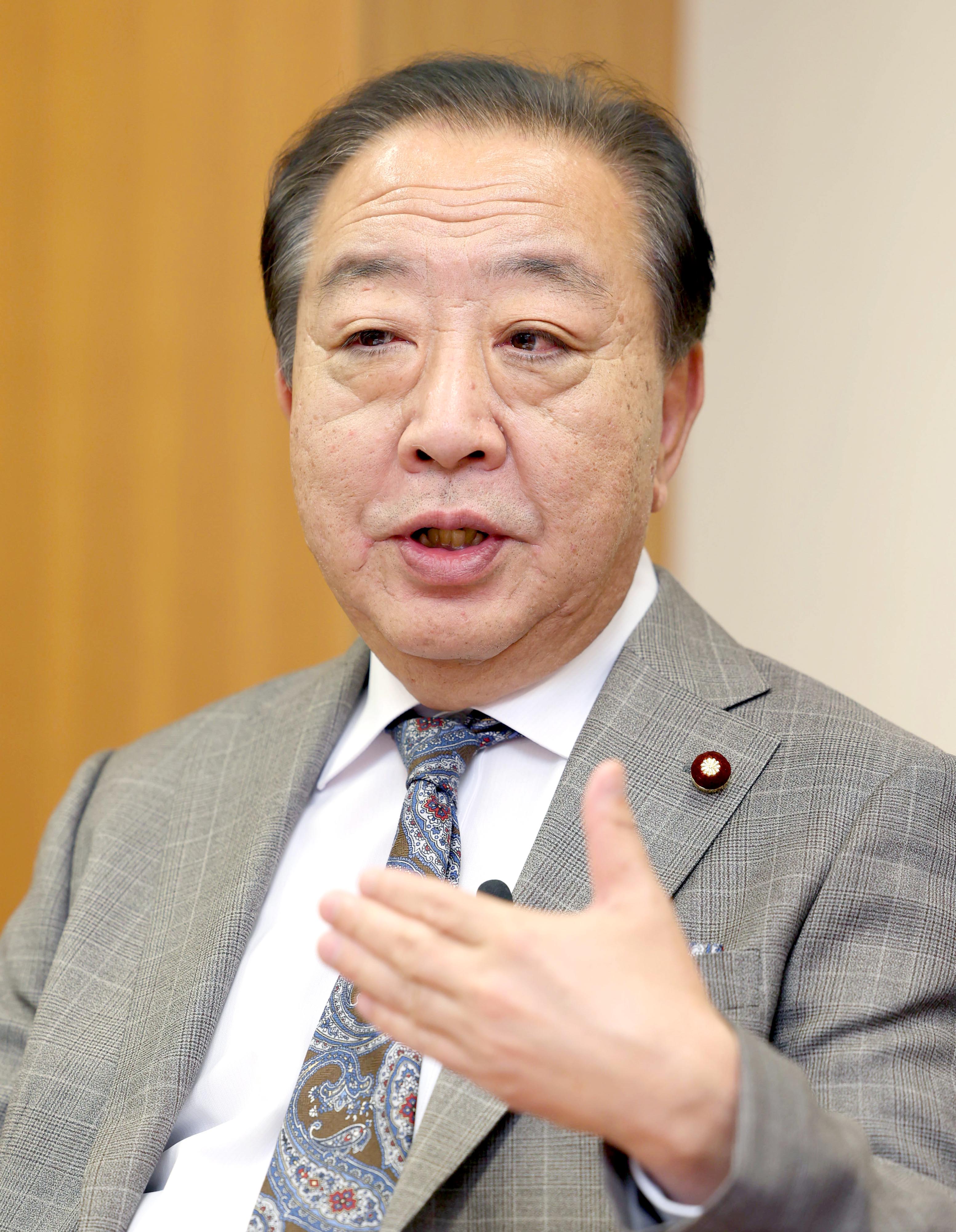 動画】立民・野田佳彦代表、内閣不信任案の提出見送りを示唆 「増税大