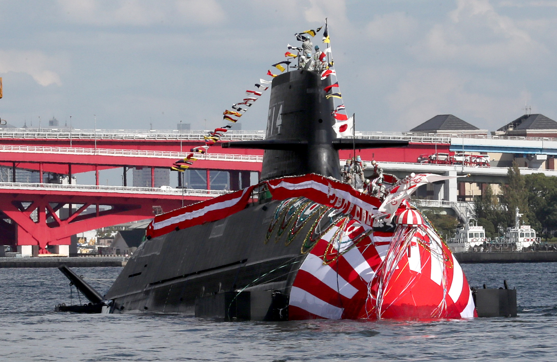 動画】【フォト特集＆動画】潜水艦「はくげい」進水 海自、令和5年