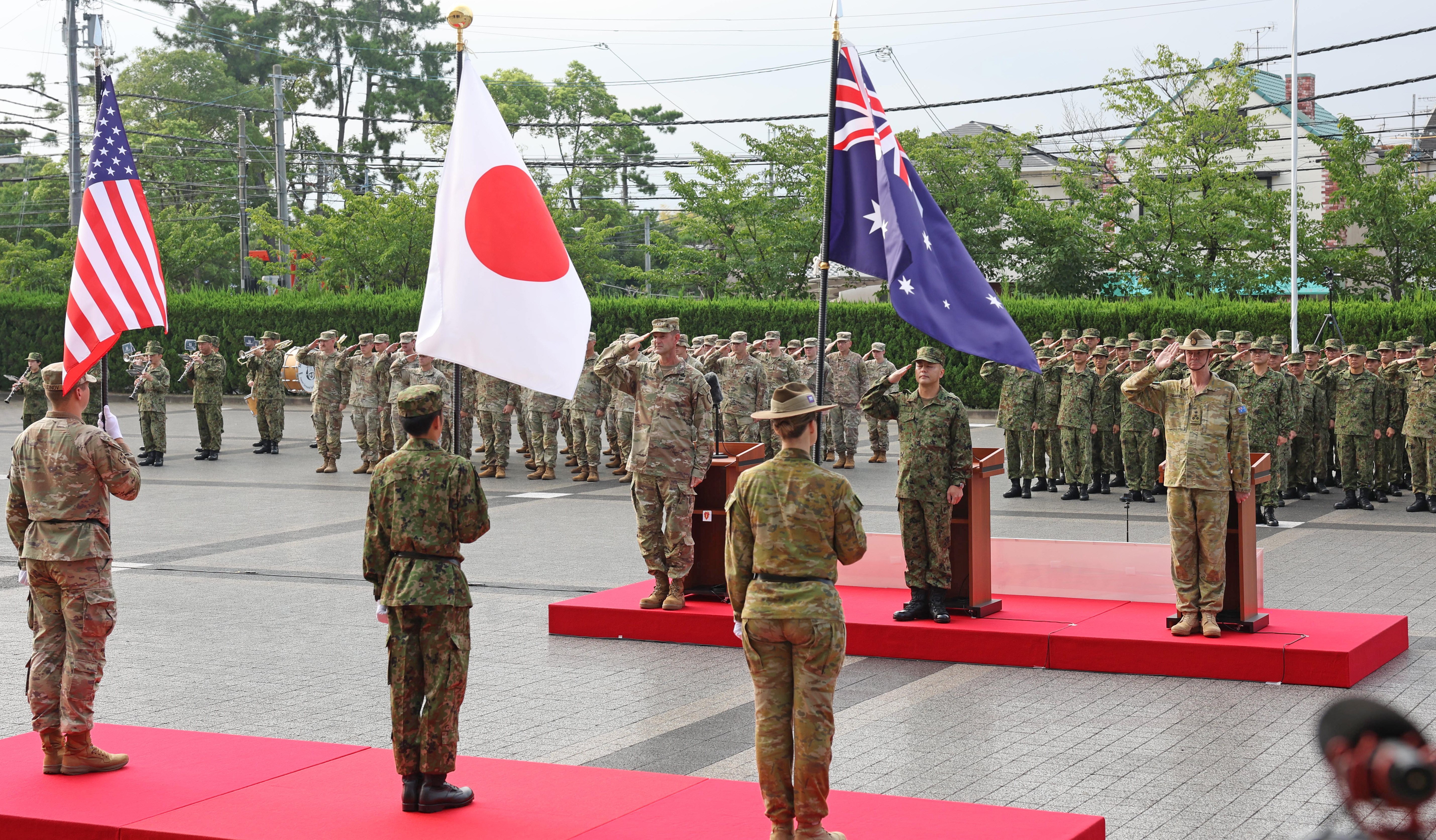 インド太平洋の平和に向け日米豪が共同指揮所訓練 伊丹駐屯地で開始式