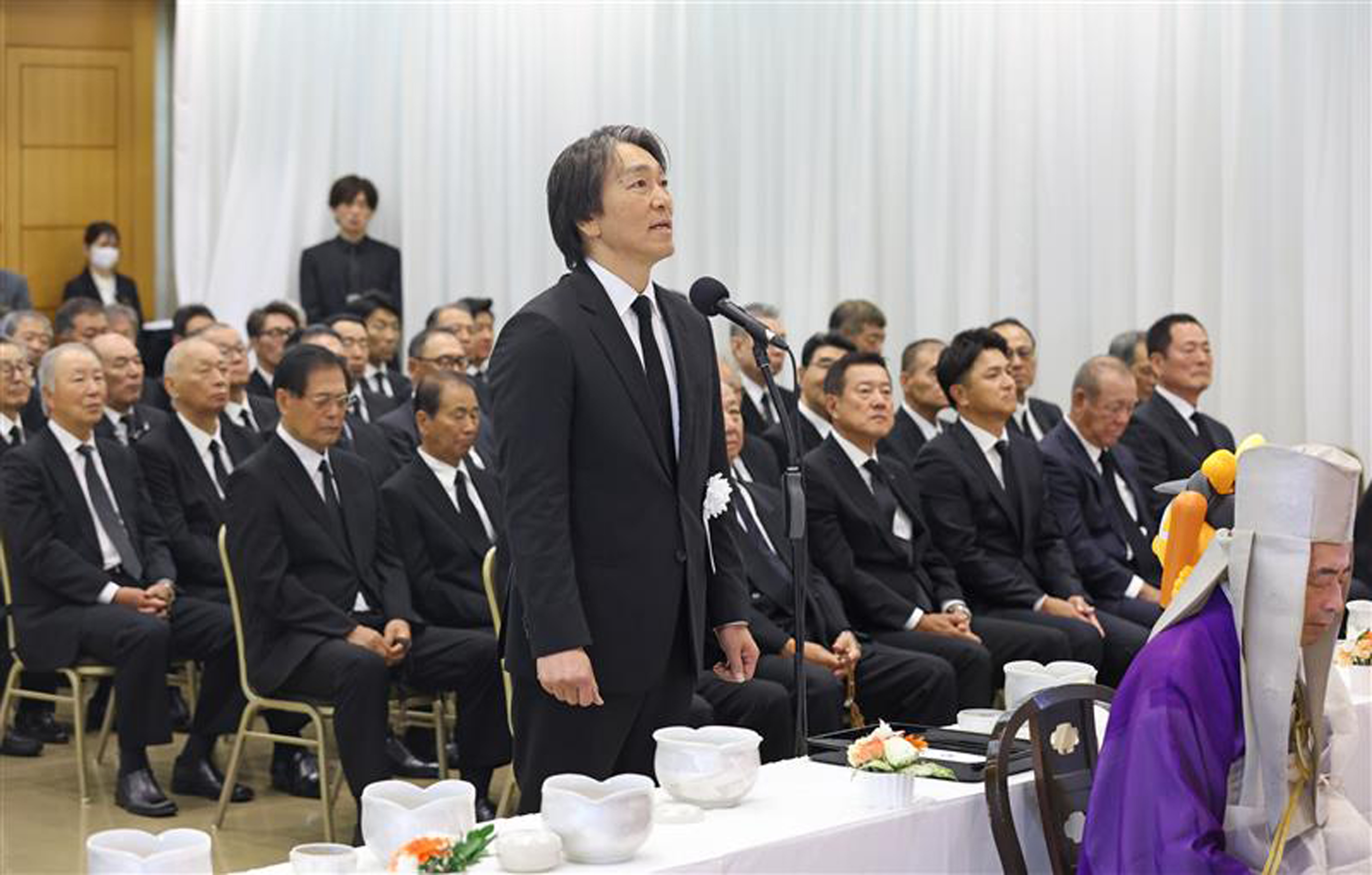 表　長嶋一雄　裏　松井秀樹 松井秀喜氏が告別式で弔辞 「私は長嶋茂雄から逃げられません