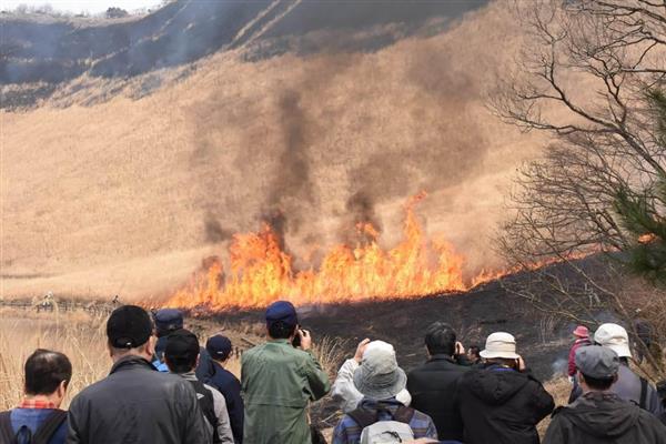 奈良 曽爾高原に春 ススキ原で山焼き 産経ニュース