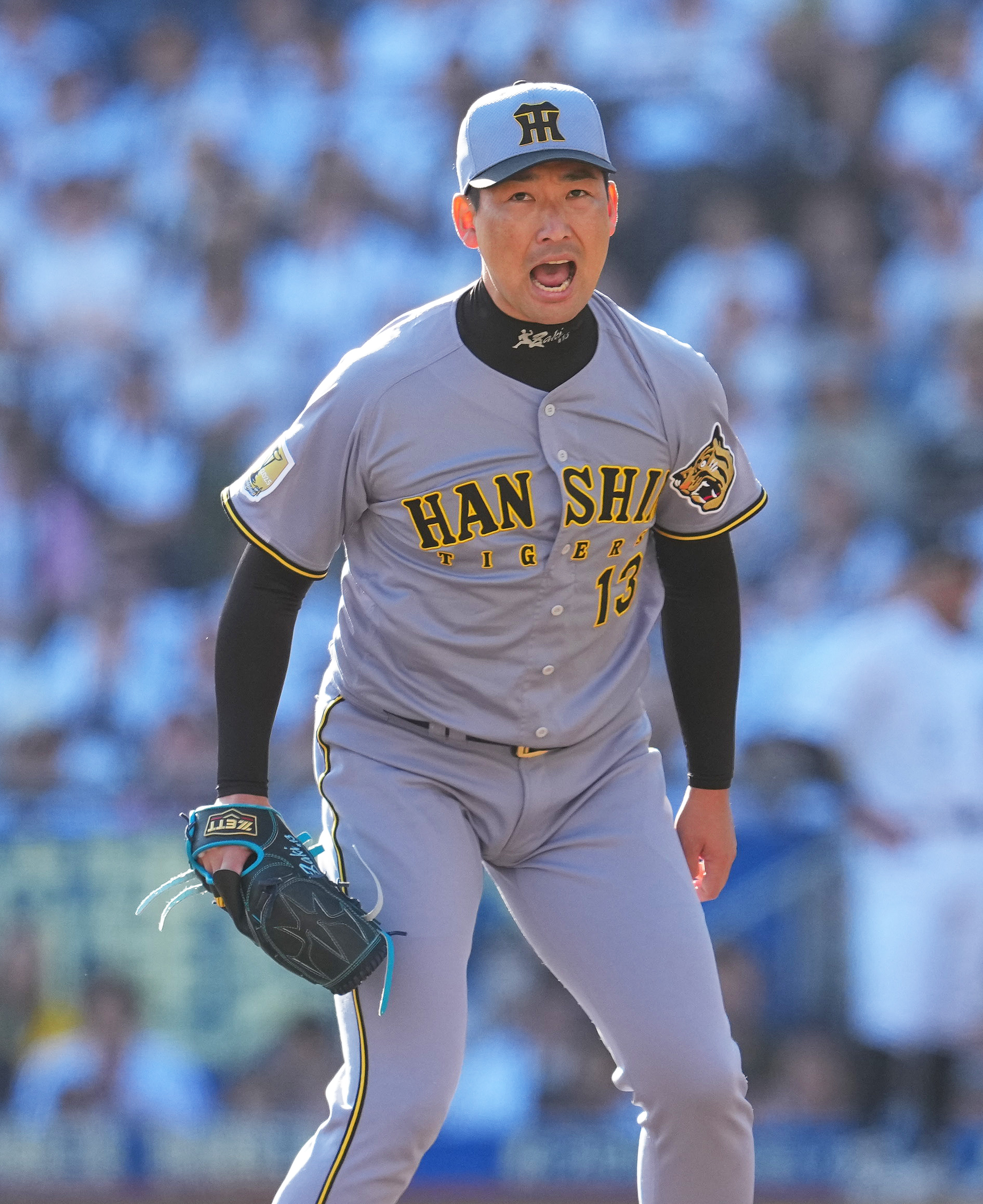 阪神・岩崎優、窮地脱出に吠えた！「村上の勝ちを守れた。それが