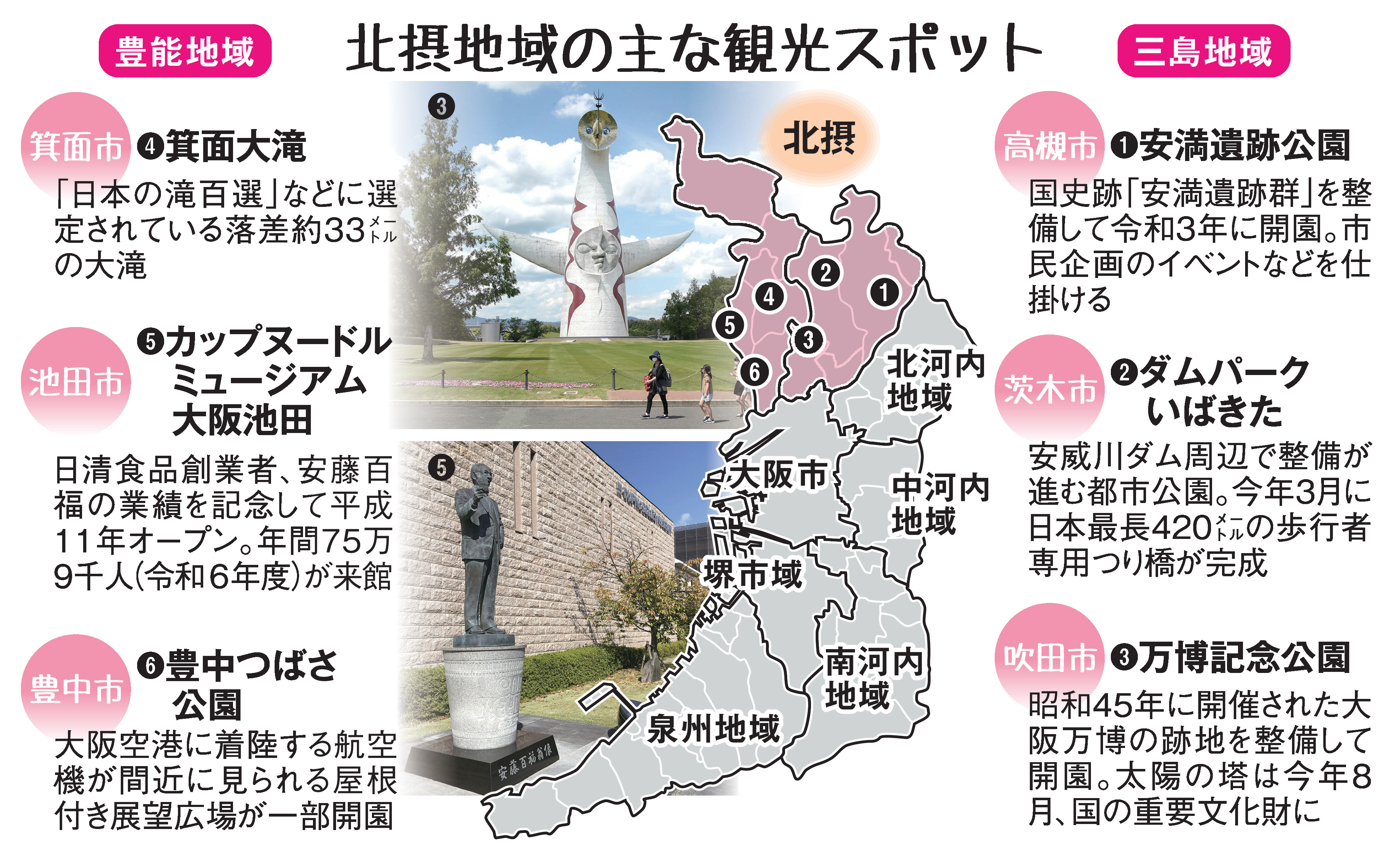 大阪・北摂の住宅街に名所続々 府内きっての観光地 日本一つり橋