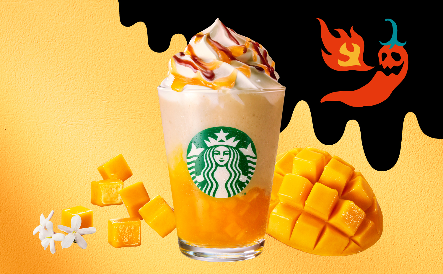 フラペチーノ スタバ新作は初の激辛ドリンク！「ホットハニー オリエンタル マンゴー