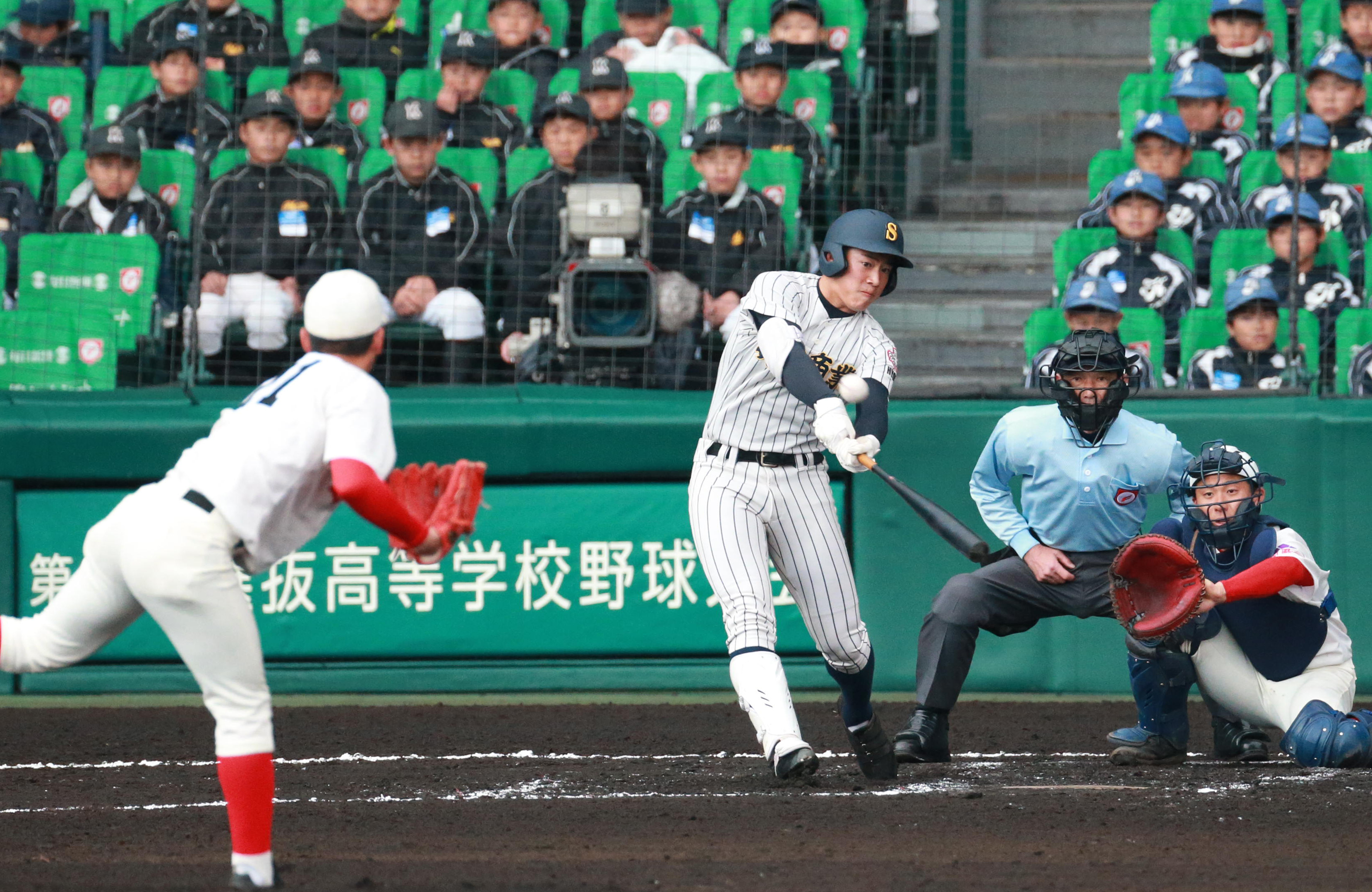 甦る甲子園名場面】明石商・来田がセンバツ初の離れ業！！ 先頭
