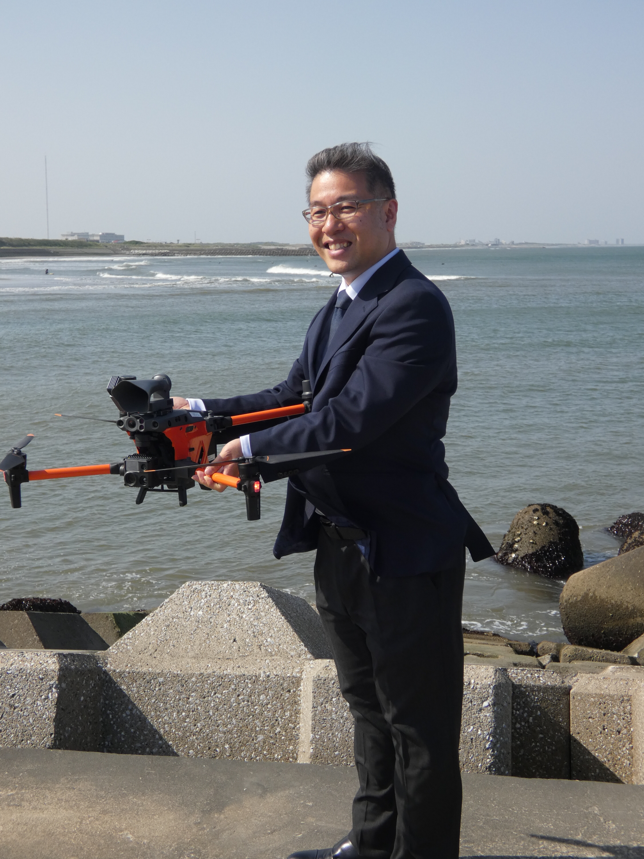 津波避難、空から呼びかけ 千葉・一宮町、Jアラート連携ドローン運用