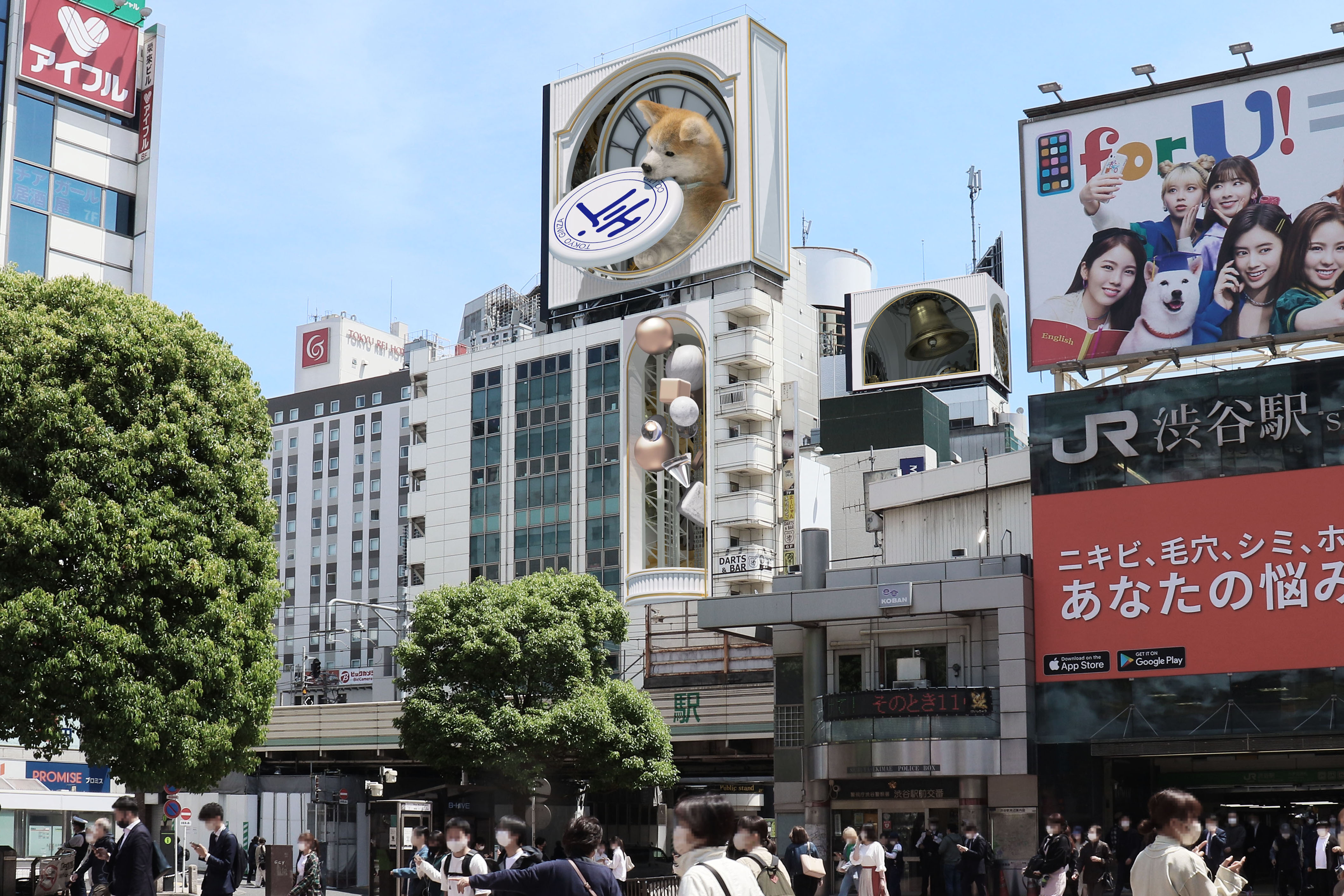 渋谷の 巨大秋田犬 にｓｎｓ興奮 凄 い 思わず声出た 新宿は猫で渋谷は犬 イザ