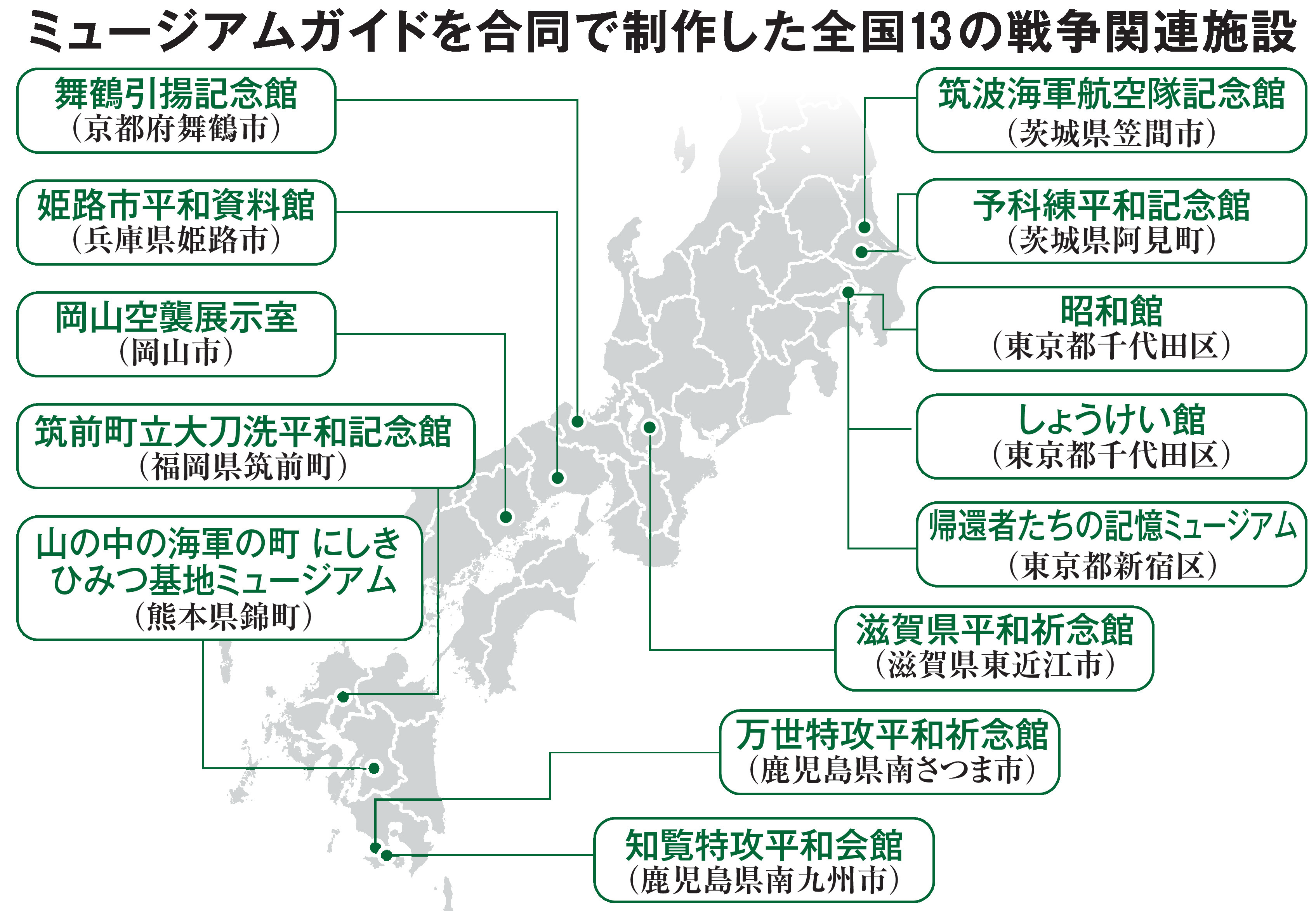 迫りくる「戦争体験者」ゼロの時代 遺品、遺構を展示する13施設が合同