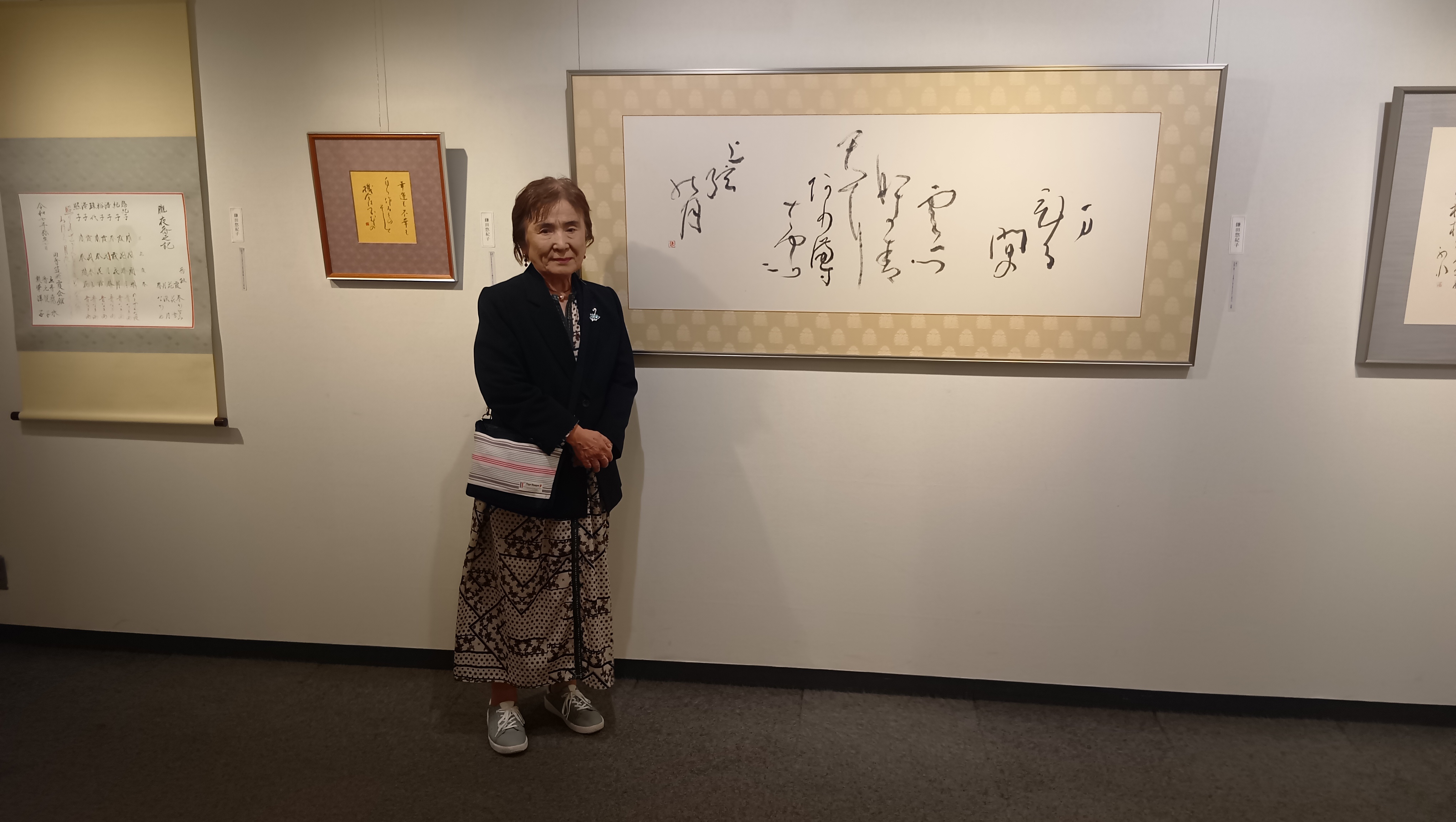 鈴木久美子 油絵 コスモス 美術品 芸術家 額縁 #深見東州 絵画